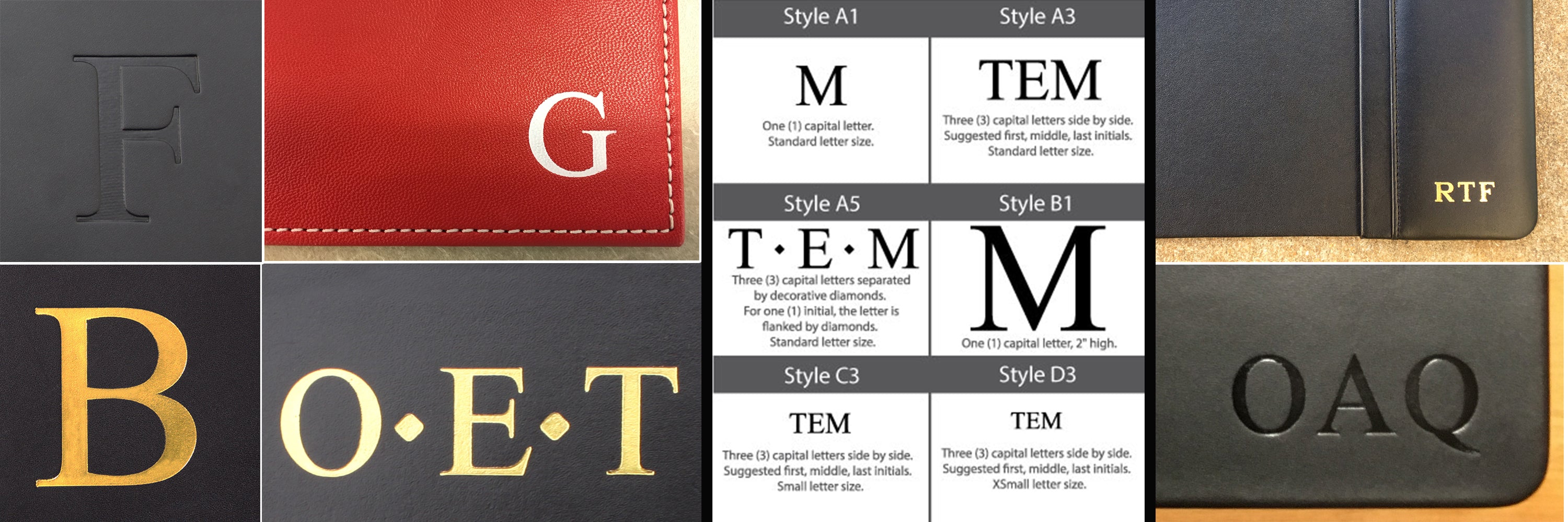 Monogram styles from Dacasso
