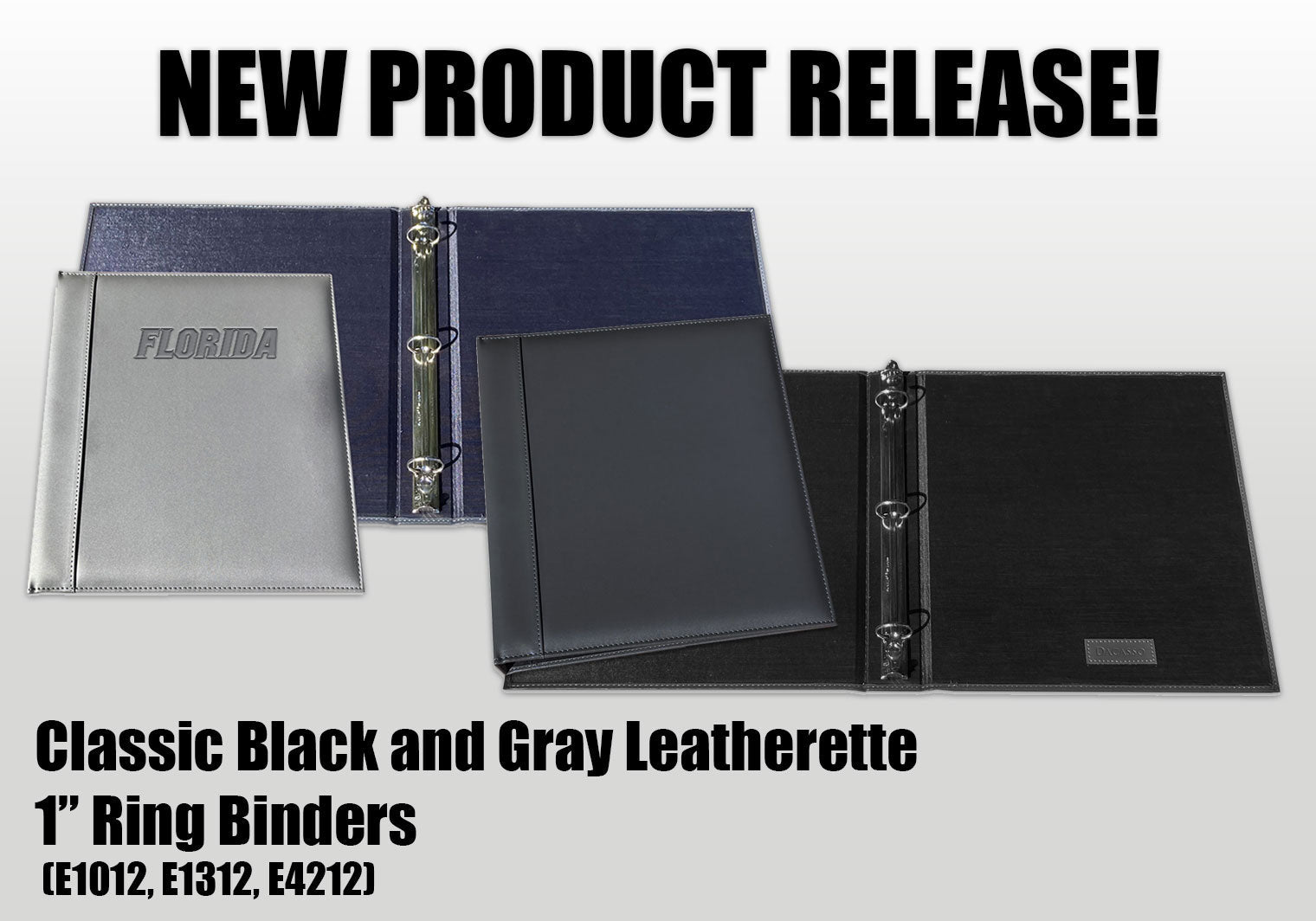 NEW PRODUCT RELEASE: Classic Black Leather and Gray Leatherette Ring Binders
