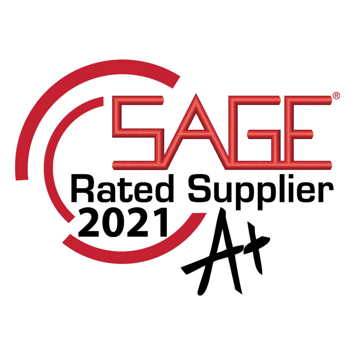 2021 SAGE A+ Rated Supplier!