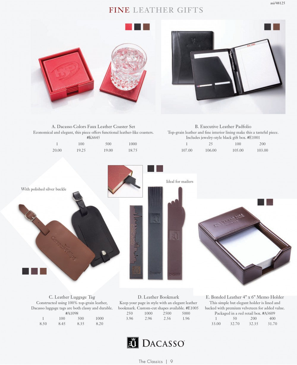Dacasso® products featured in the 2016 ASI Gift Book!