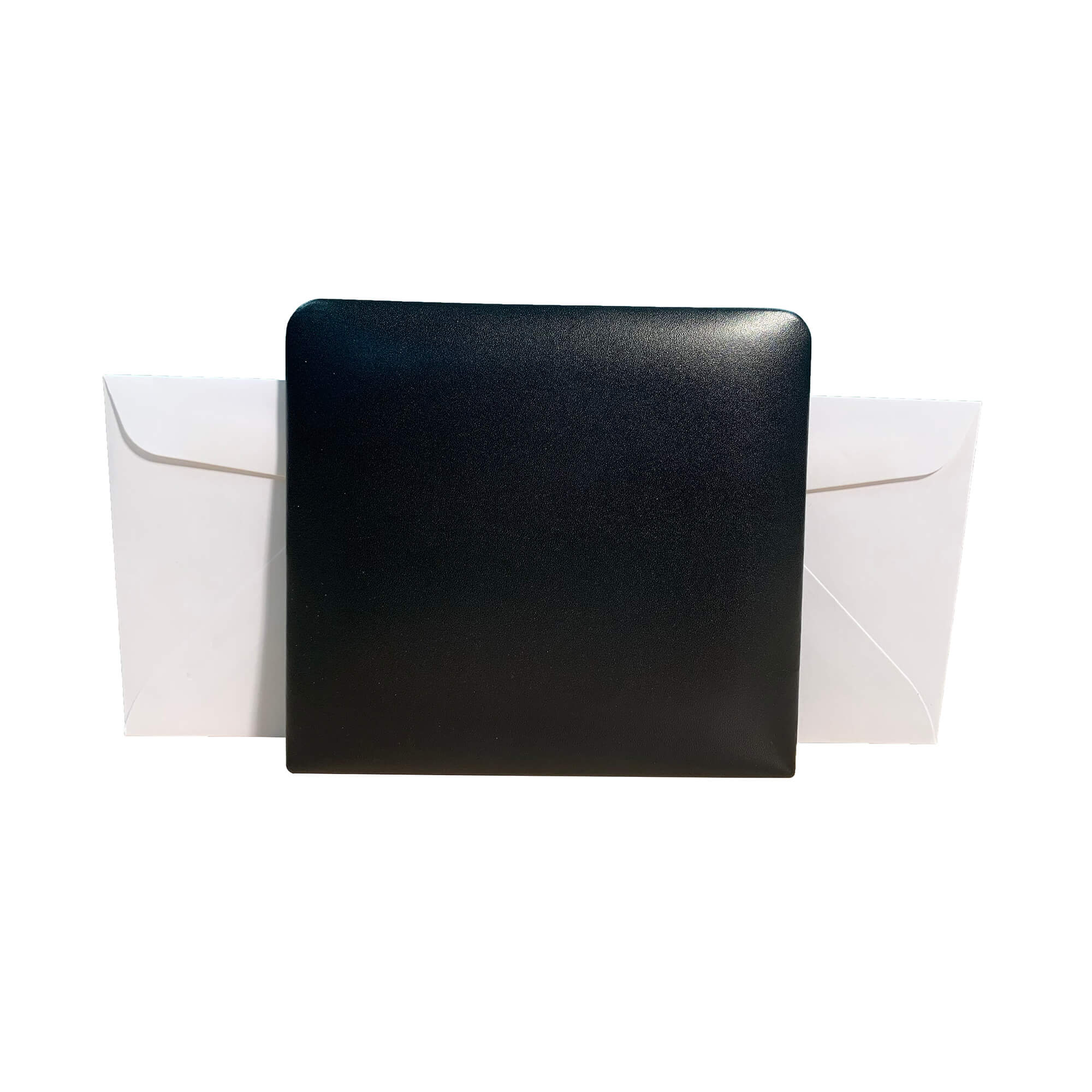 Classic Black Leather Letter Holder