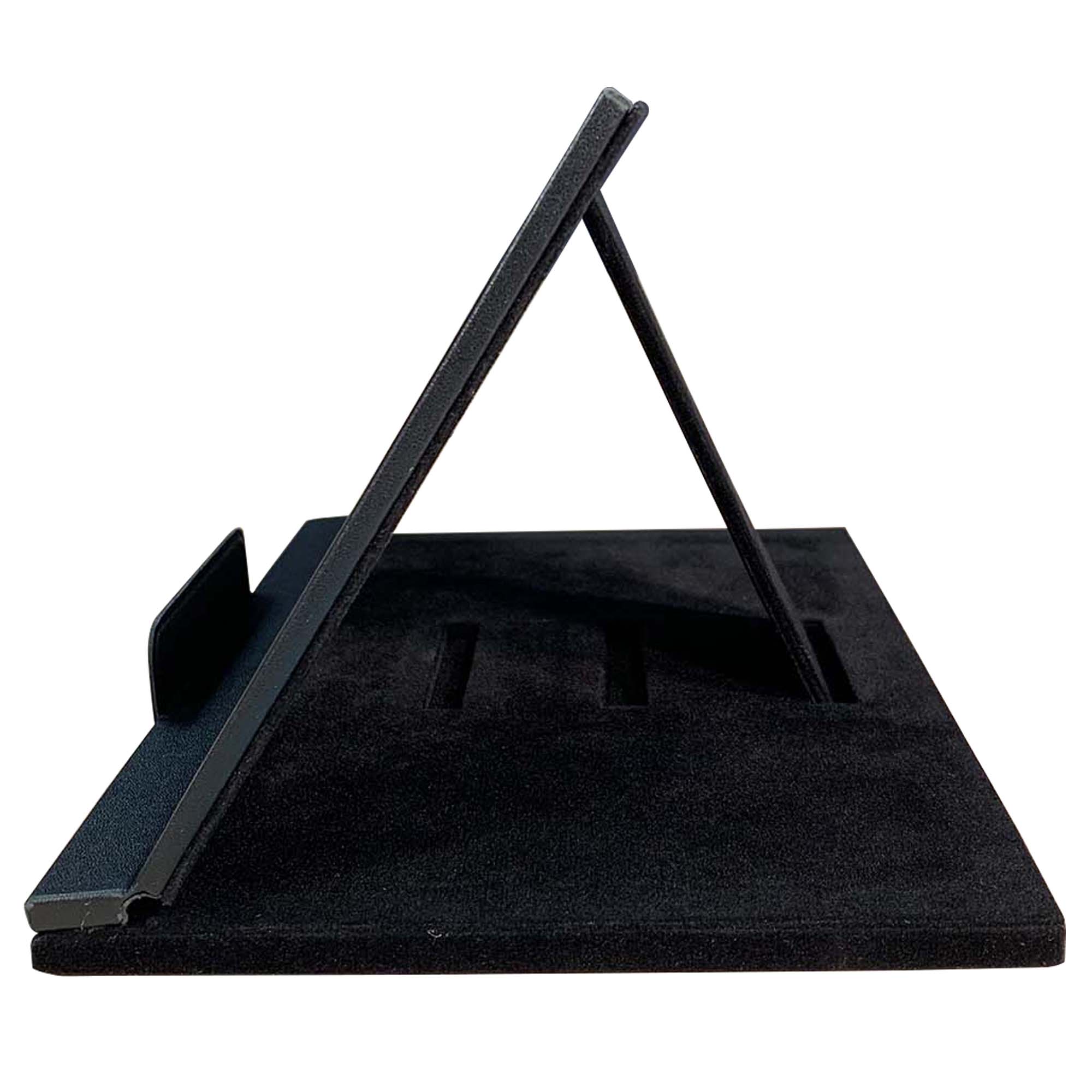 Classic Black Leather Tablet Stand