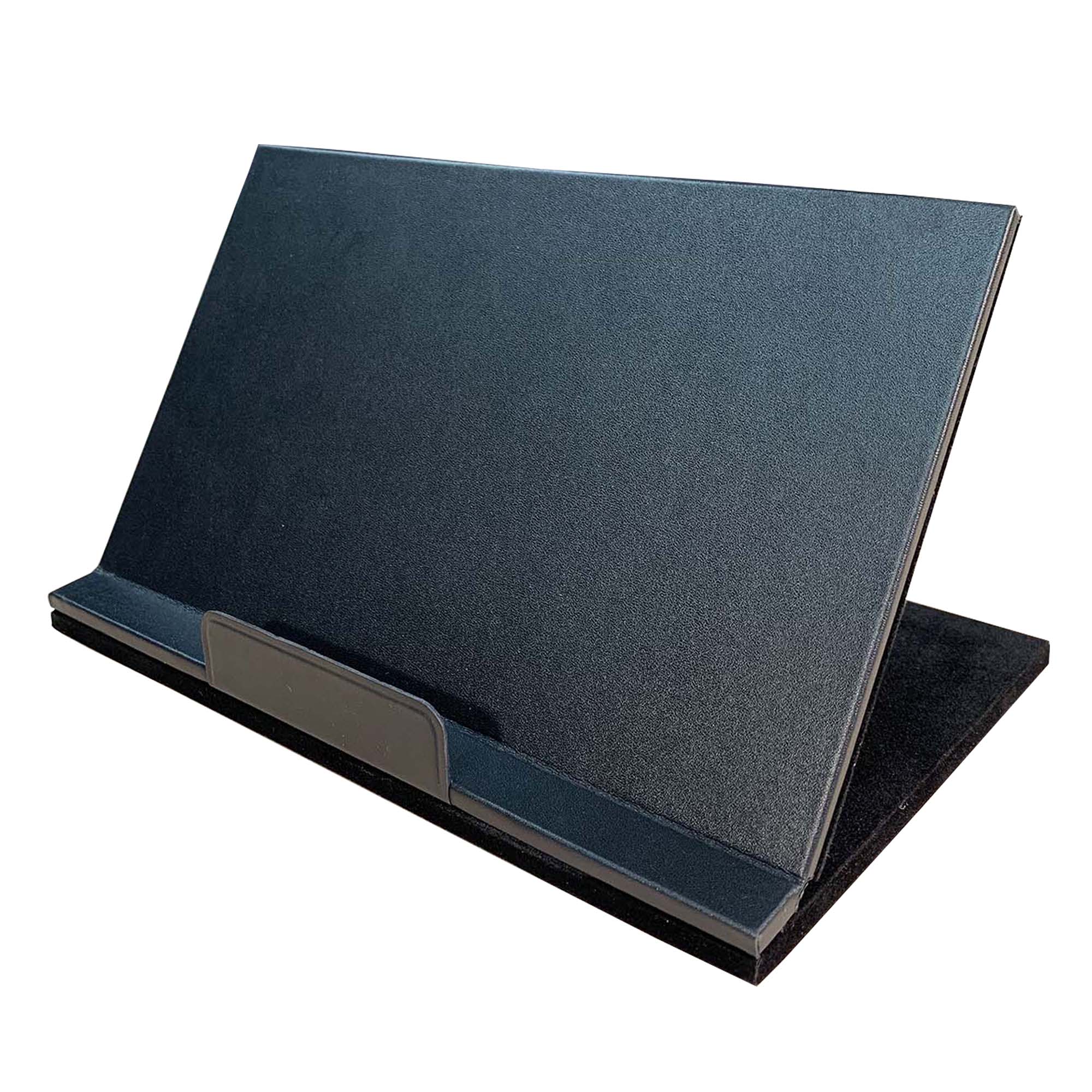 Classic Black Leather Tablet Stand