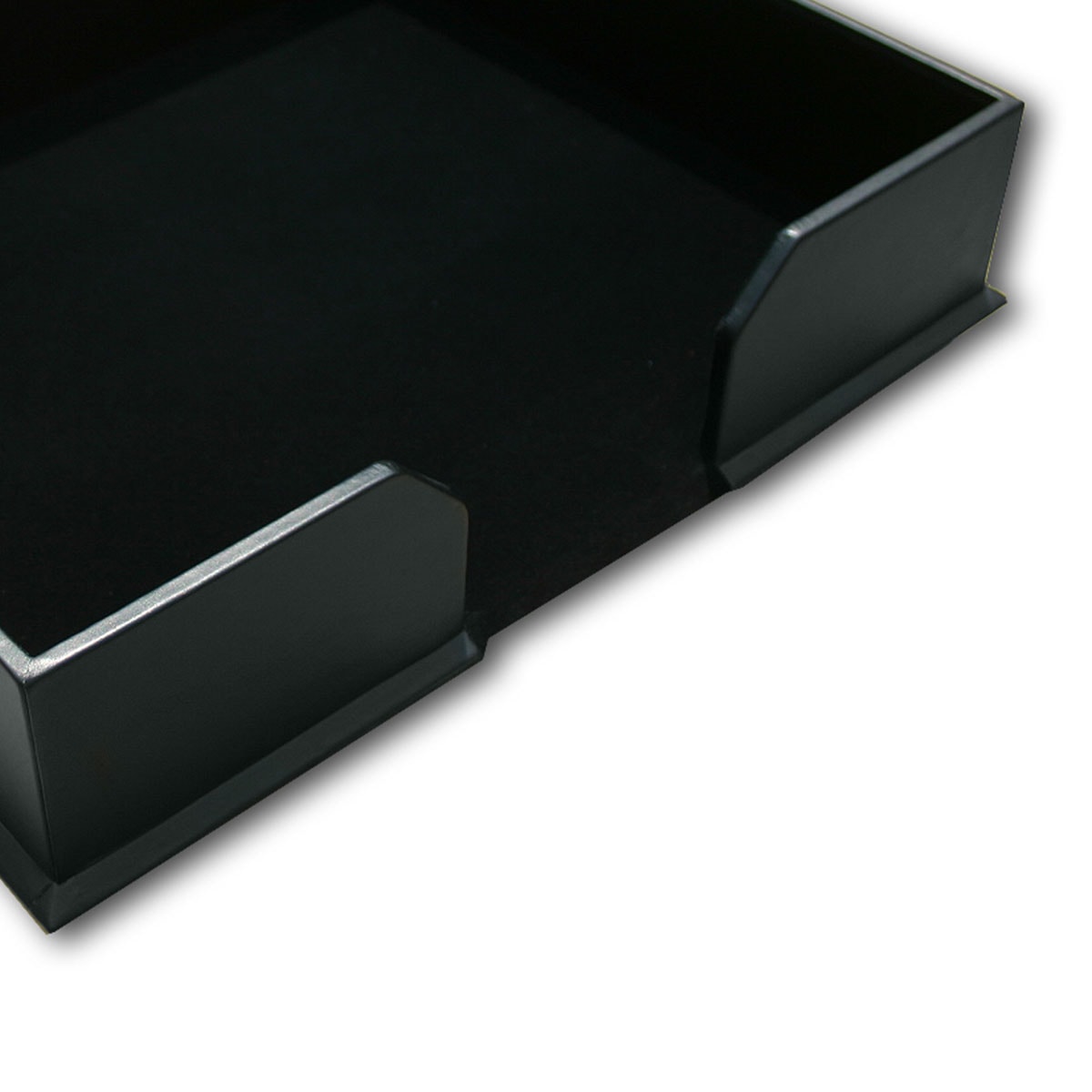 Black Leatherette 17" x 14" Conference Pad & Coaster Holder
