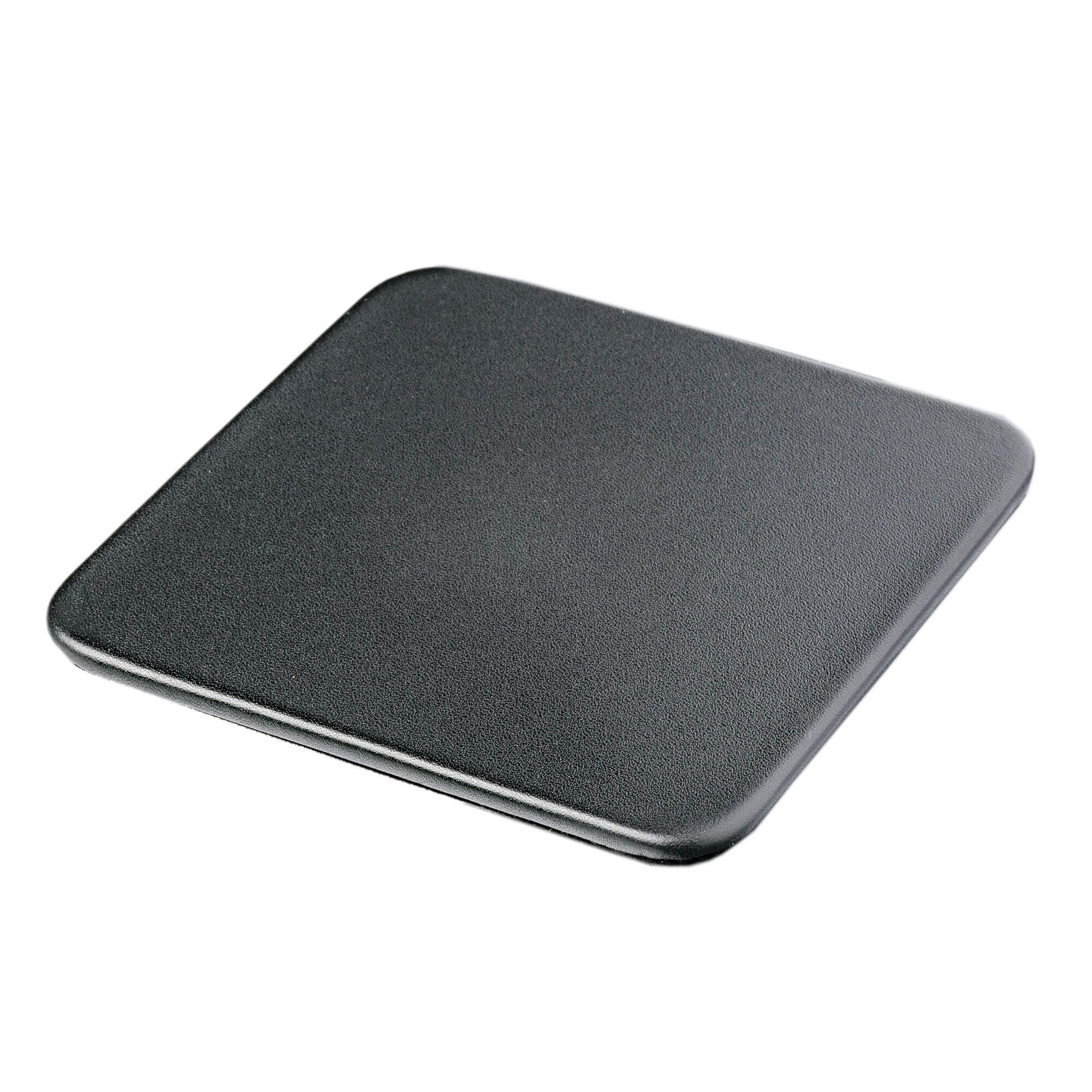 Black Leather 4 Square Coaster Set w/ Holder