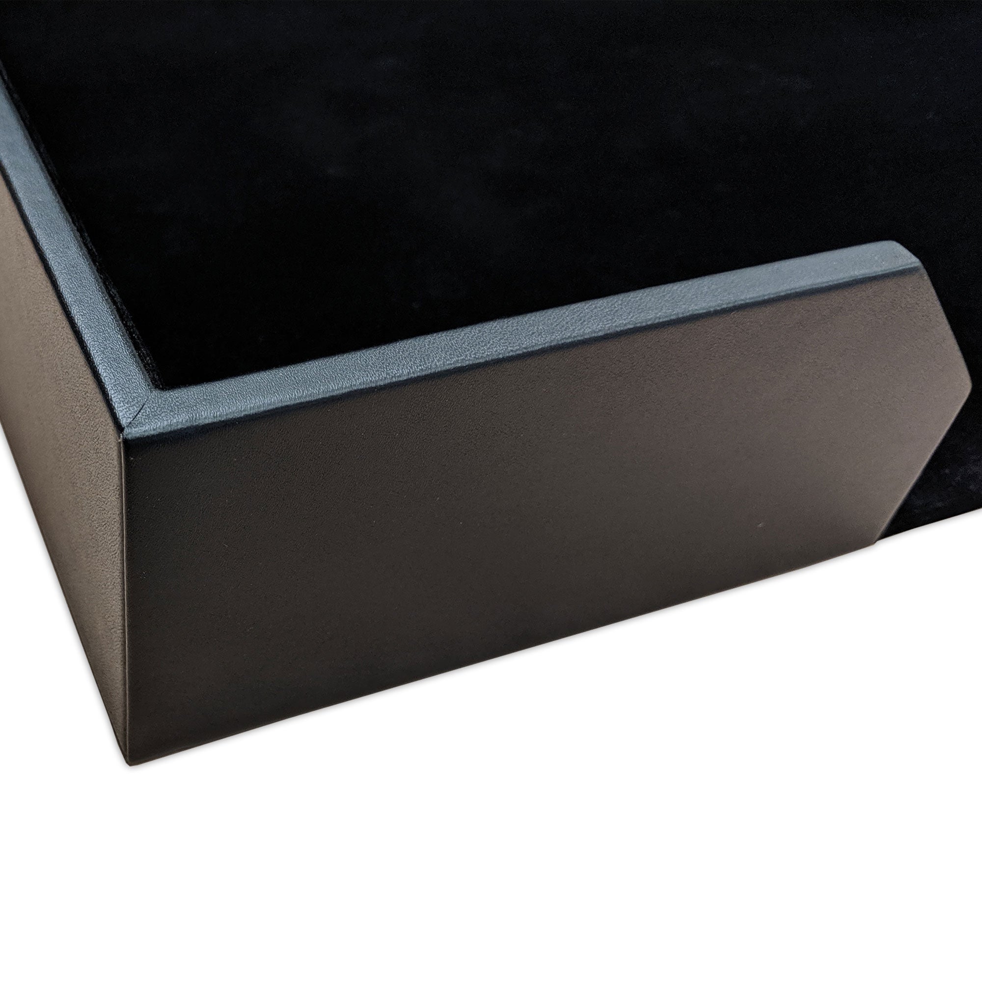 Black Leatherette 17" x 14" Conf. Pad Holder without Coaster Holders