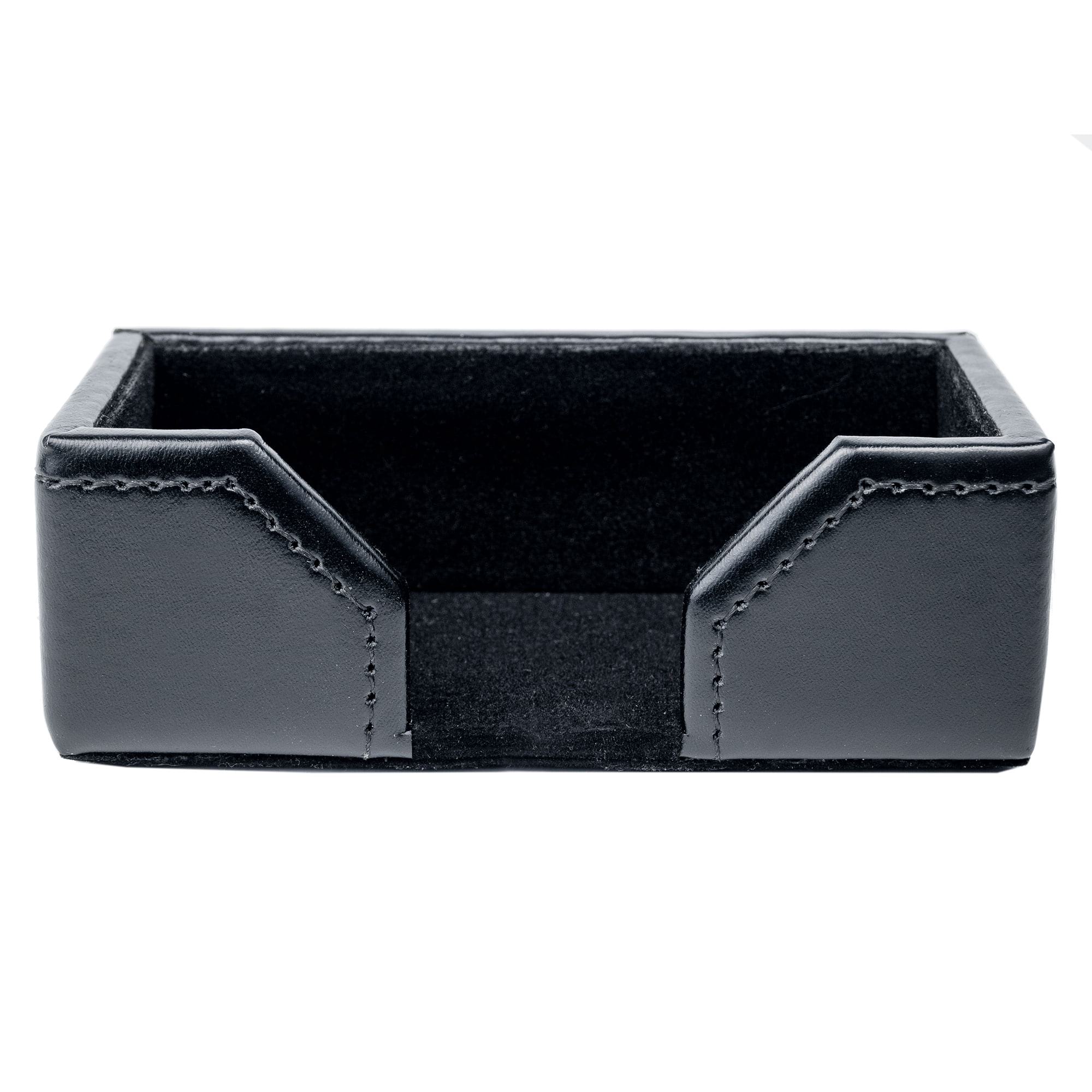 Black Bonded Leather Business Card Holder