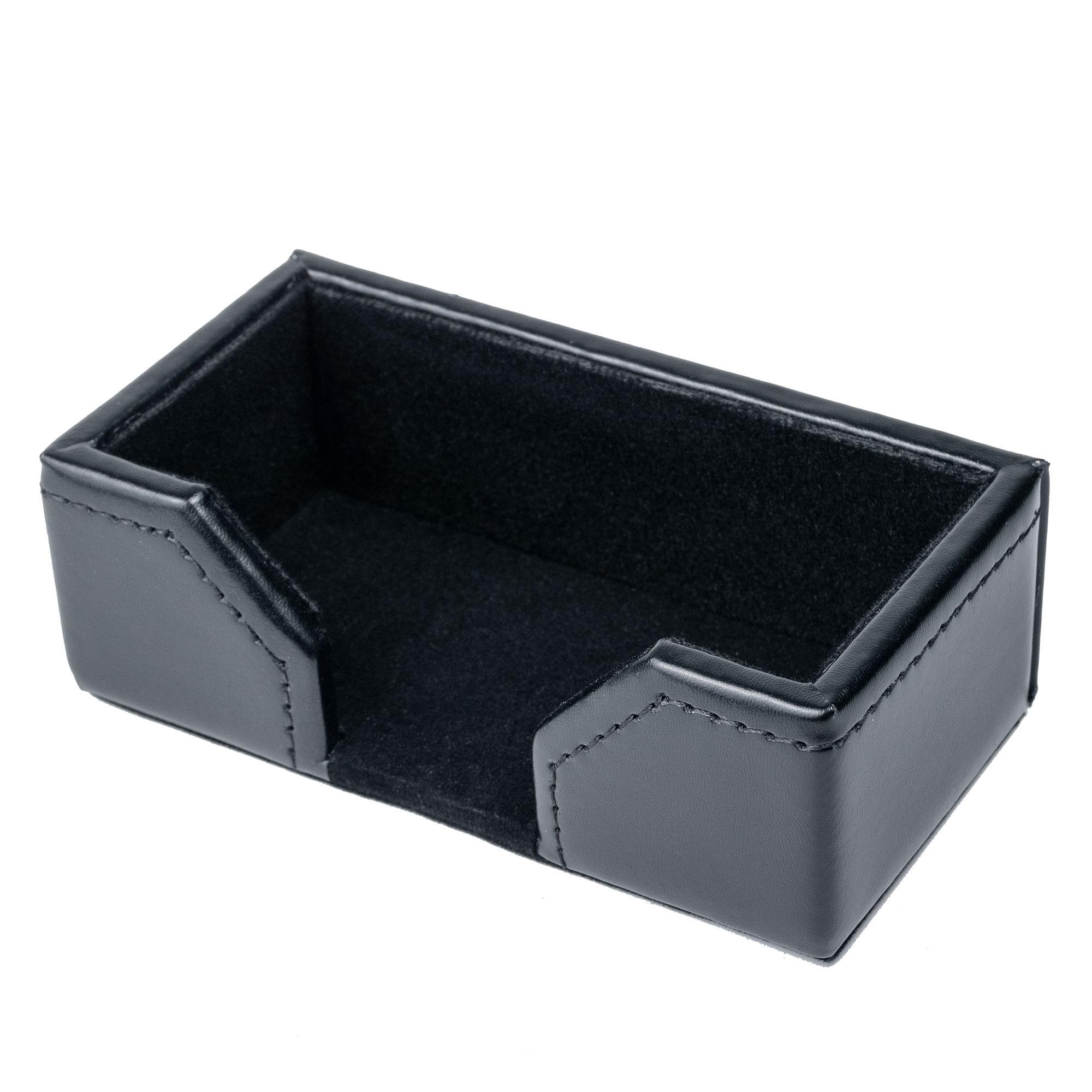 Black Bonded Leather Business Card Holder