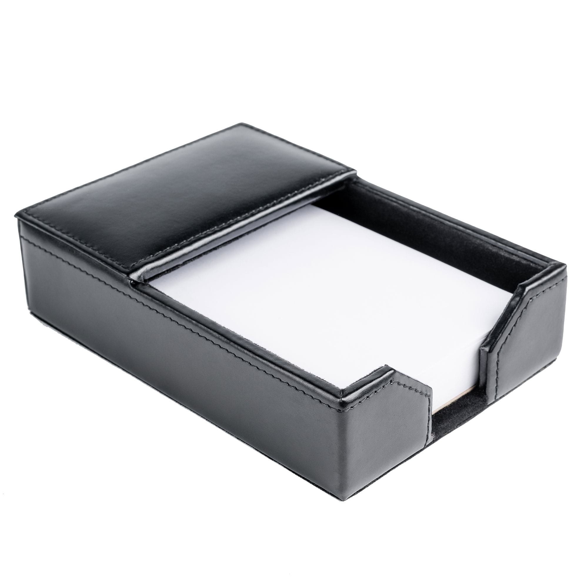 Black Bonded Leather 4" x 6" Memo Holder