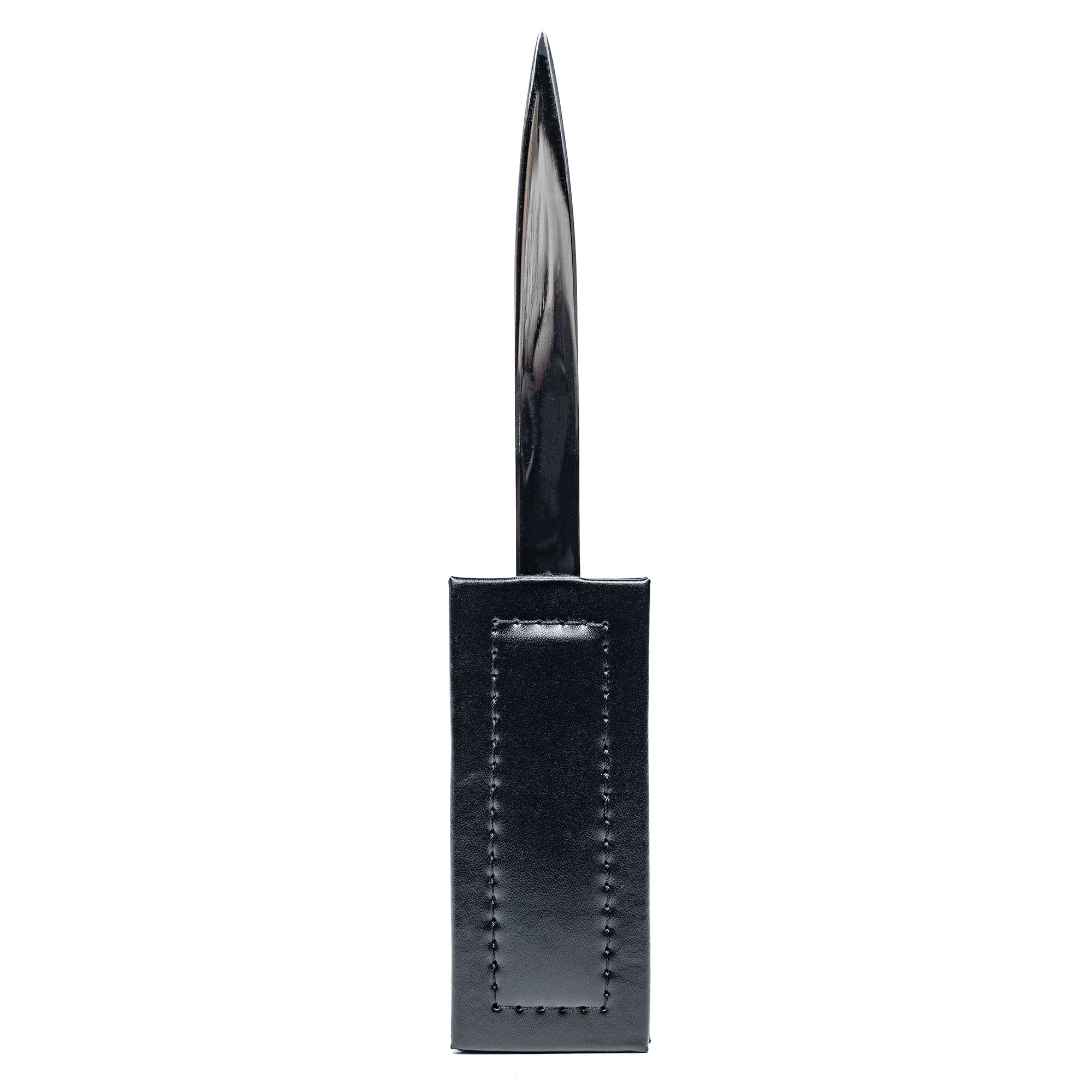 Black Bonded Leather Letter Opener