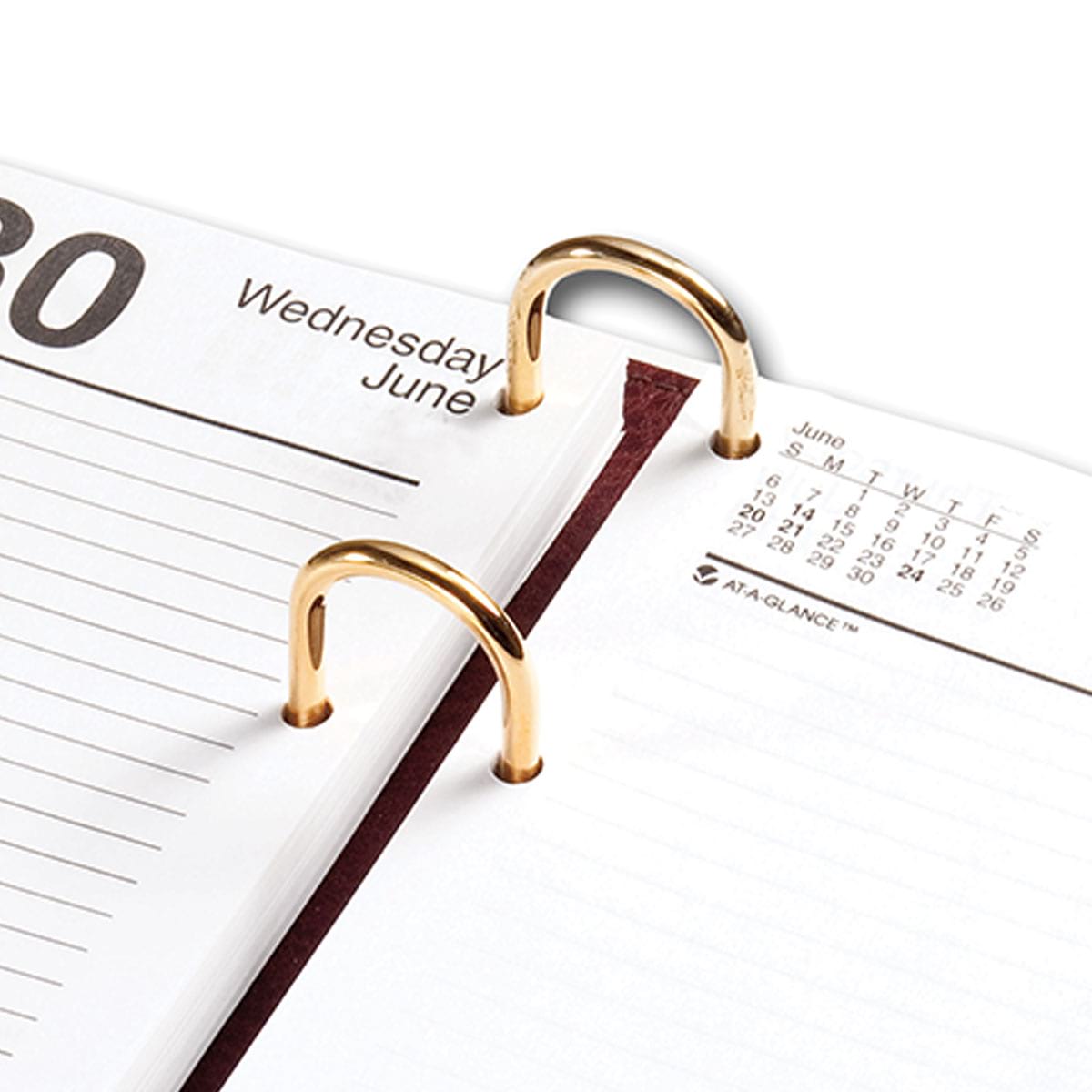Mocha Leather 3.5" x 6" Calendar Holder