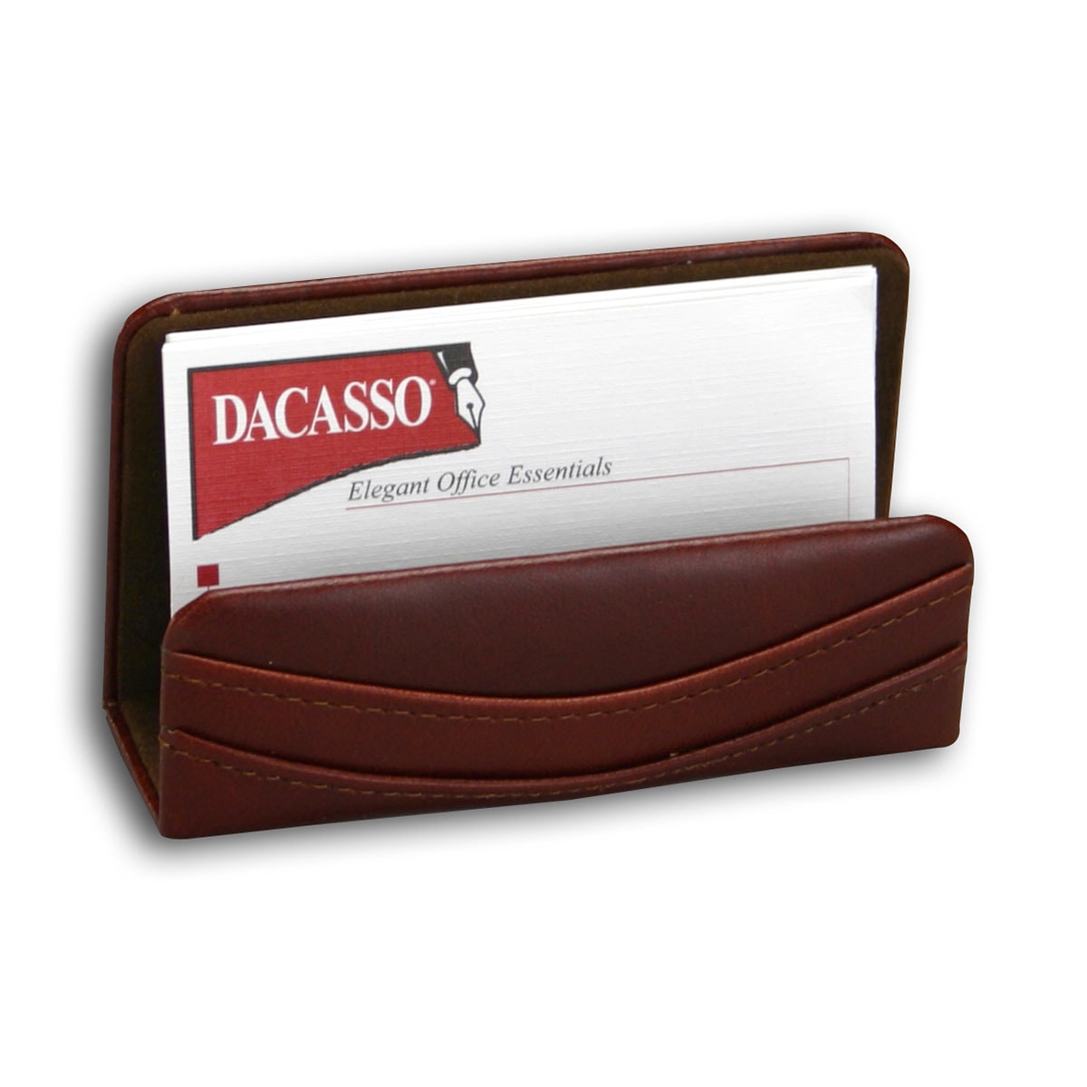 Mocha Leather Business Card Holder