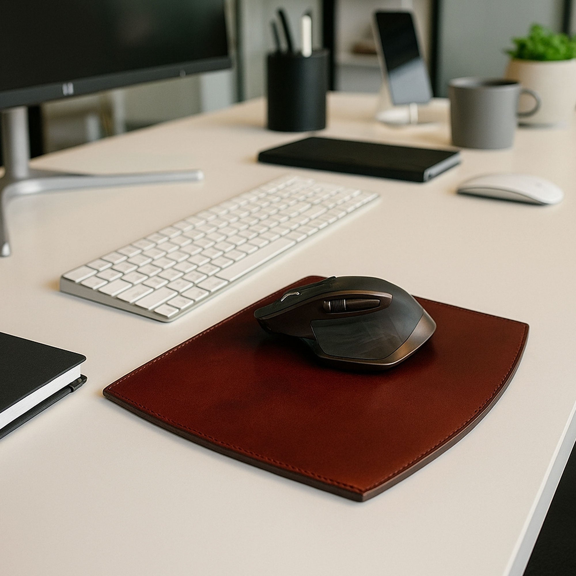 Mocha Leather Mouse Pad