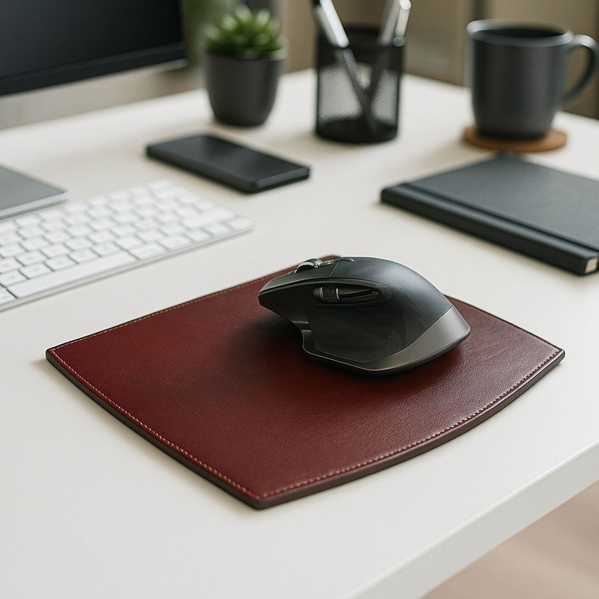 Mocha Leather Mouse Pad