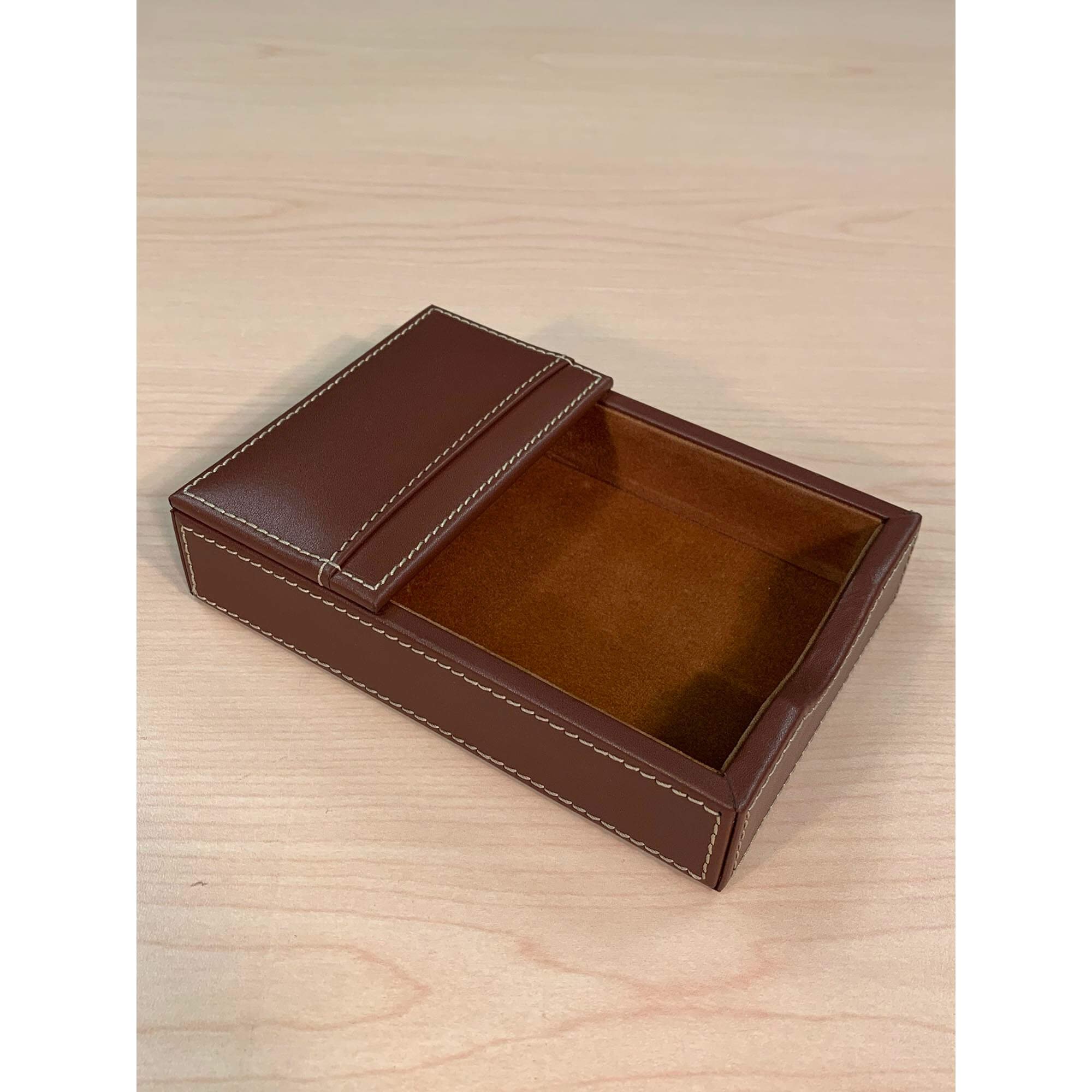 Rustic Brown Leather 4" x 6" Memo Holder