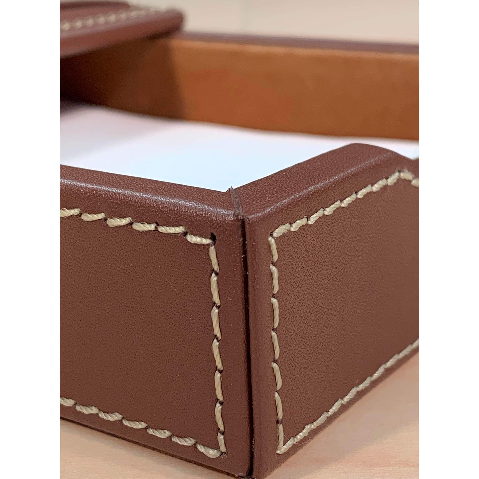 Rustic Brown Leather 4" x 6" Memo Holder