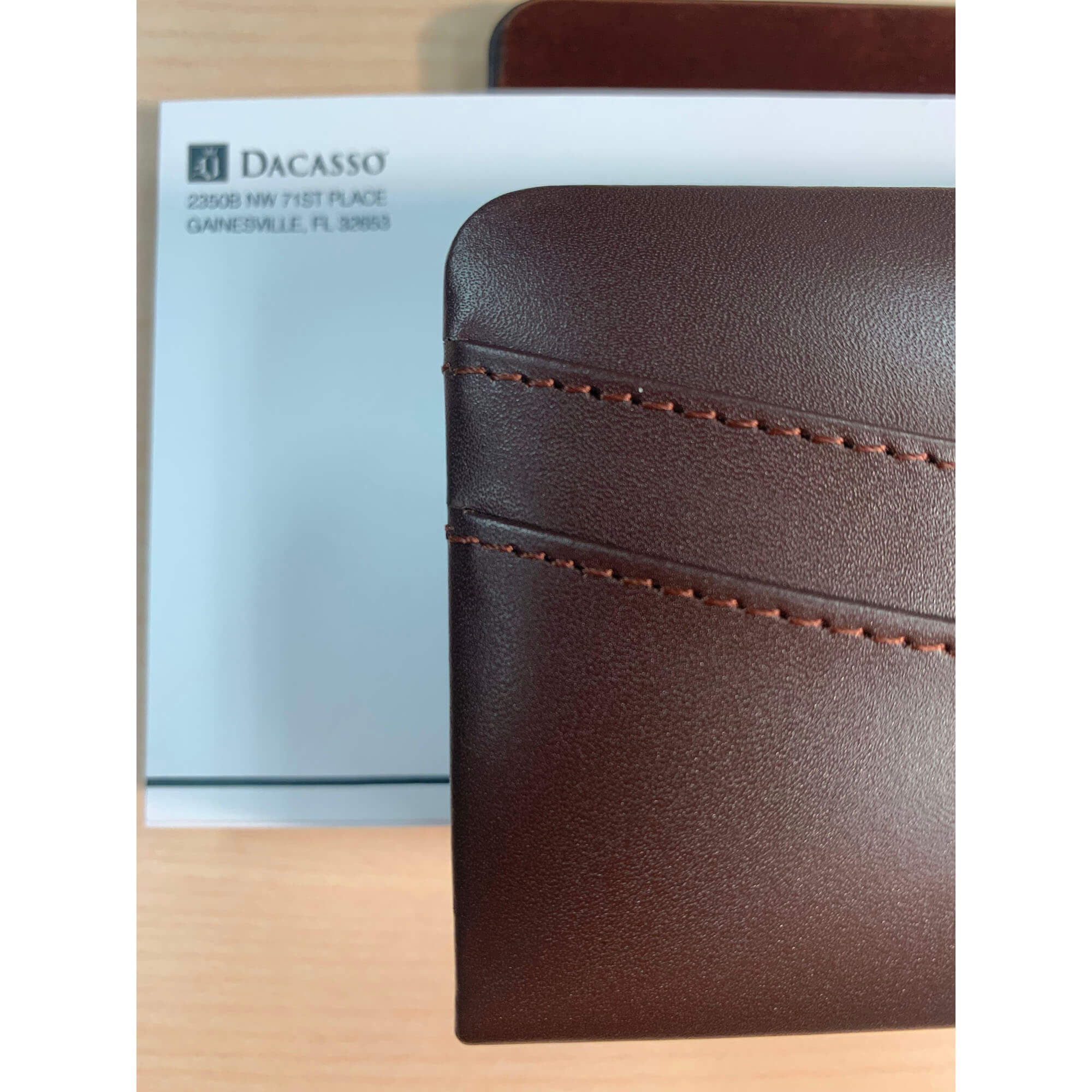 Chocolate Brown Leather Letter Holder