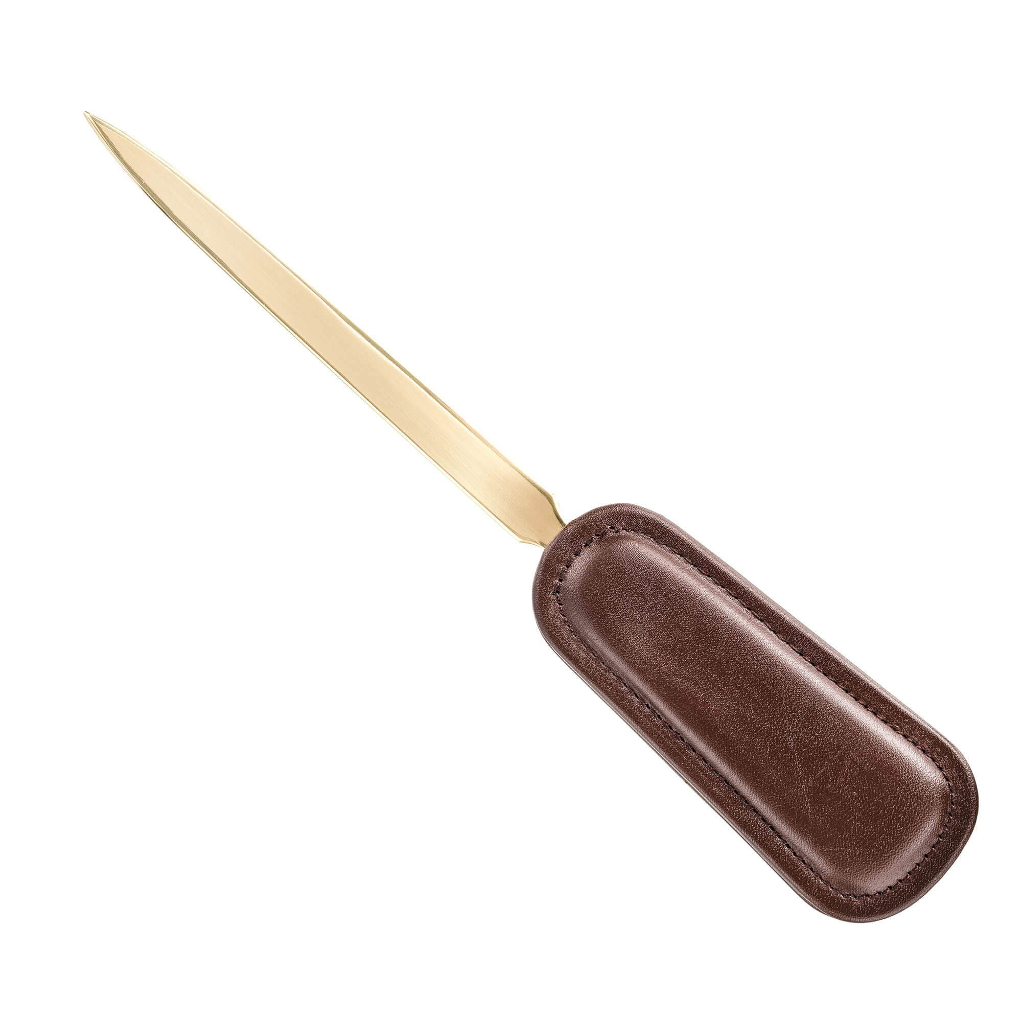 Chocolate Brown Leather Letter Opener