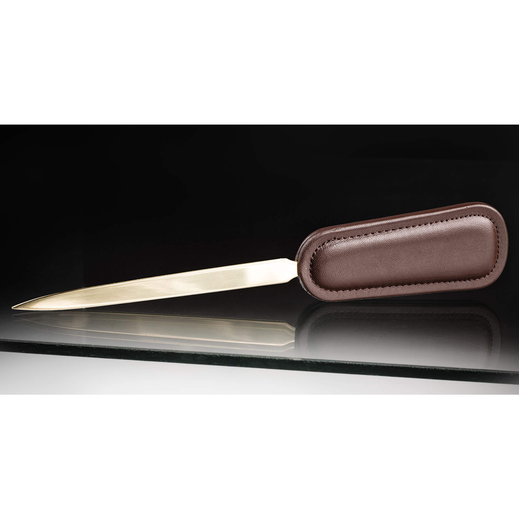 Chocolate Brown Leather Letter Opener
