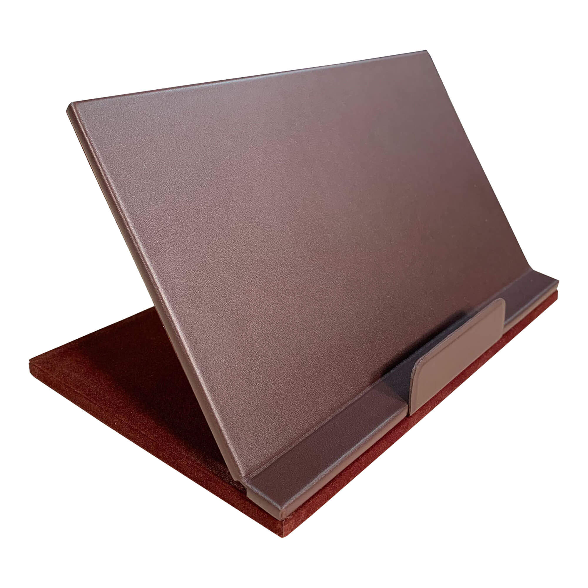 Chocolate Brown Leather Tablet Stand