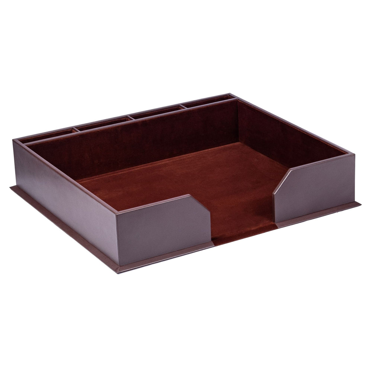 Chocolate Brown Leatherette Conference Pad Holder, 17 x 14 Pads