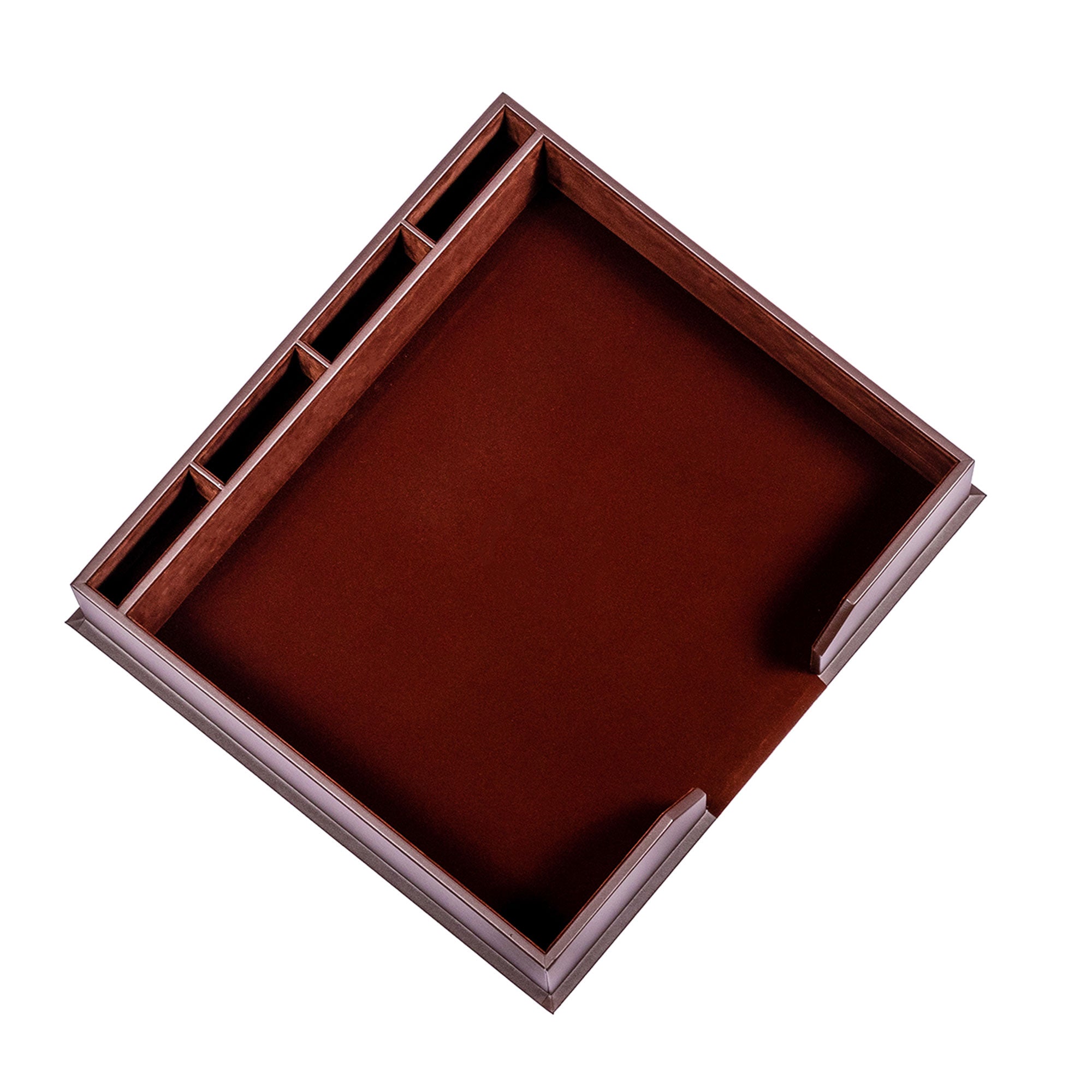 Chocolate Brown Leatherette Conference Pad Holder, 17 x 14 Pads