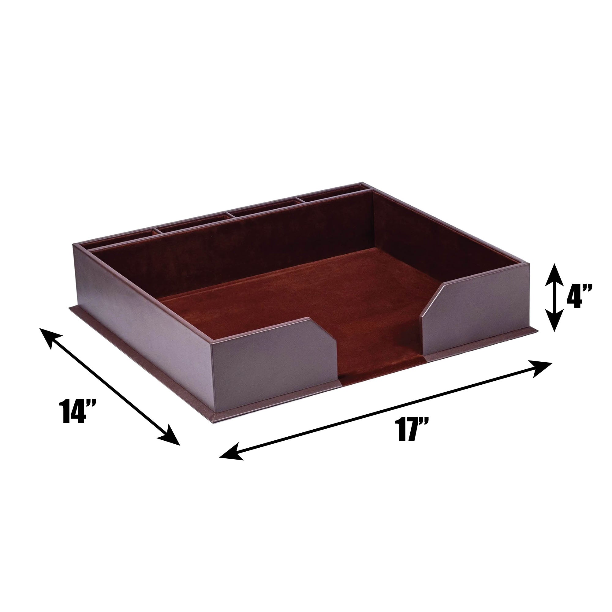 Chocolate Brown Leatherette Conference Pad Holder, 17 x 14 Pads