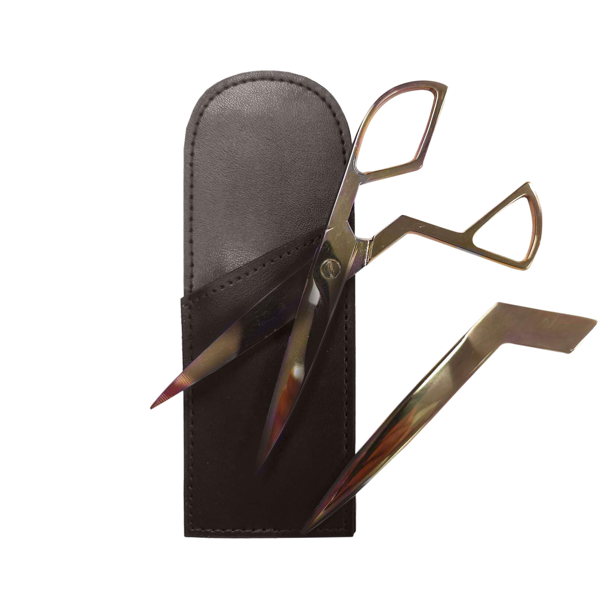 Dark Brown Bonded Leather Mini Library Set