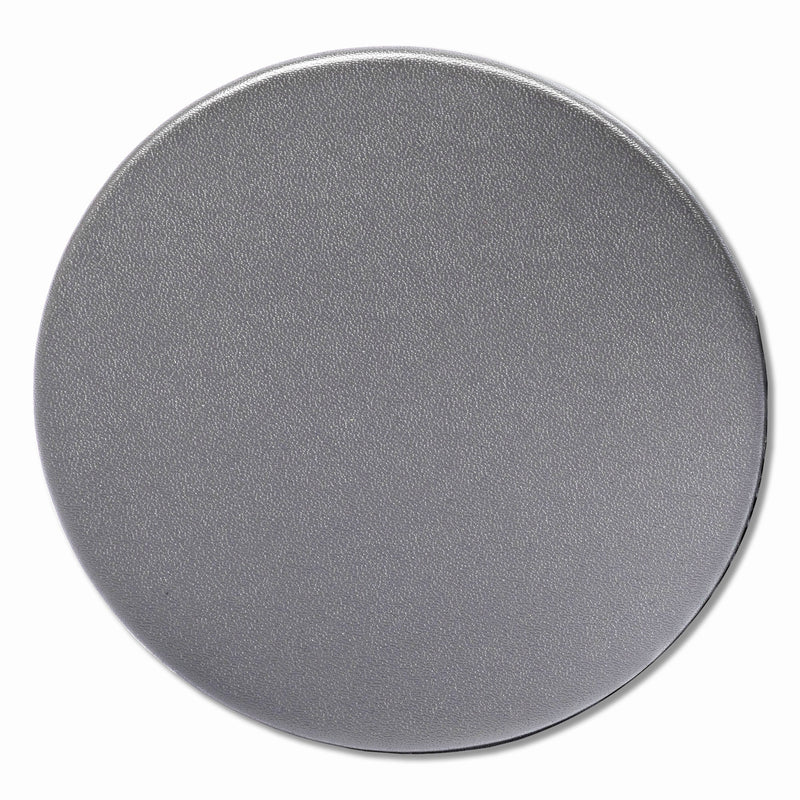 Gray Leatherette 4 Round Coaster Set w/ Holder
