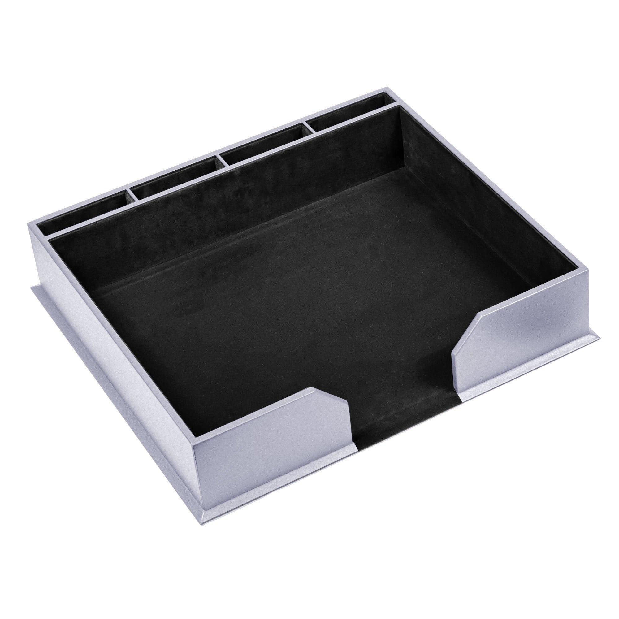 Gray Leatherette Conference Pad Holder