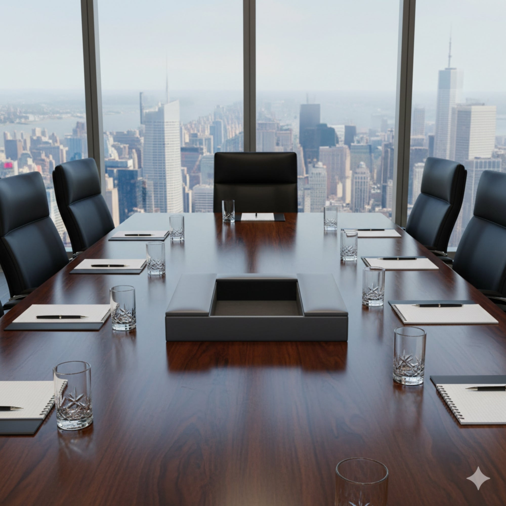 Gray Leatherette Enhanced Conference Room Organizer
