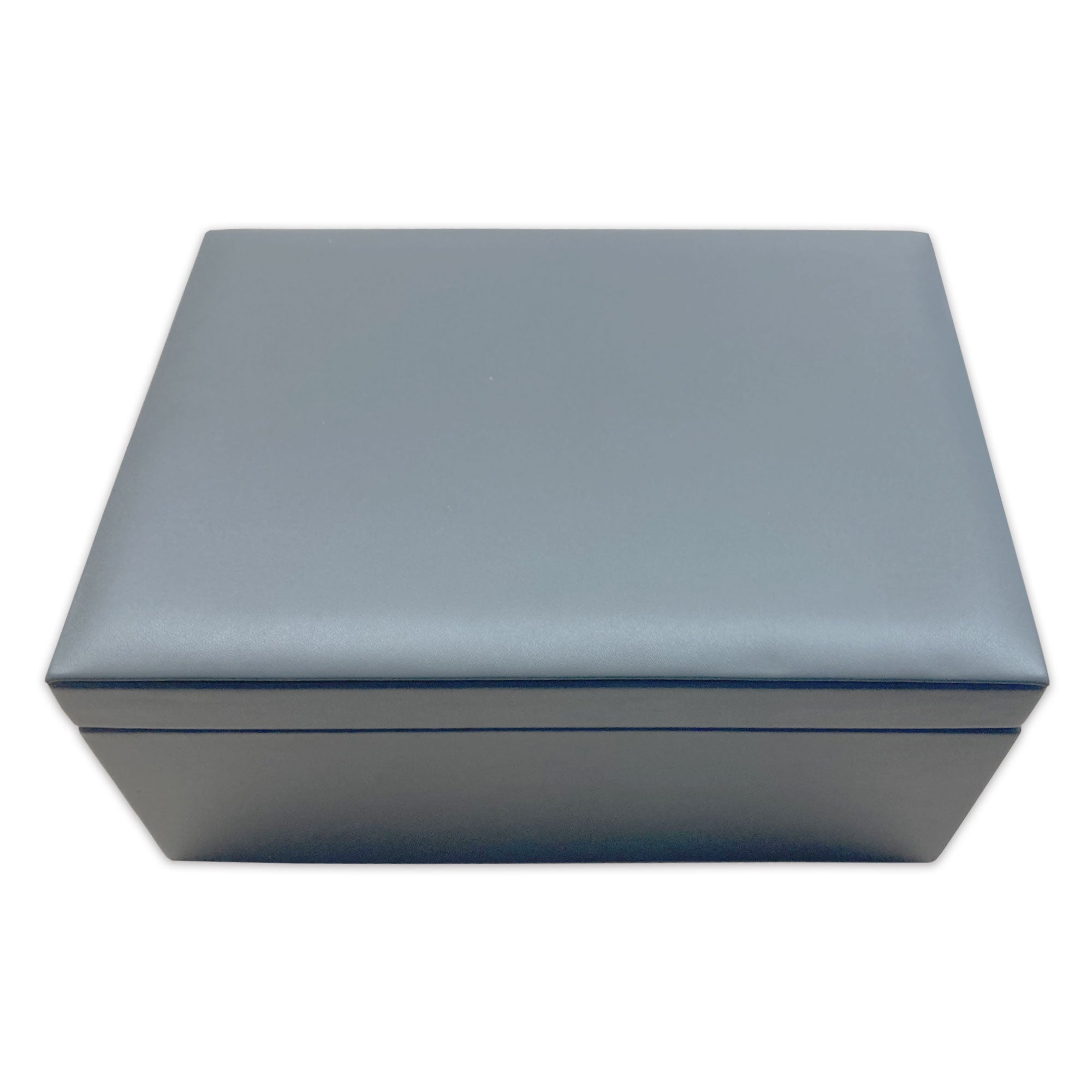 Gray Leatherette Lidded Box