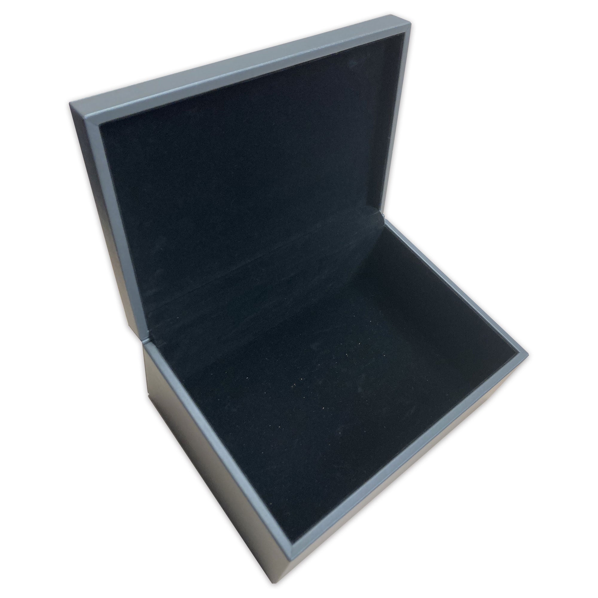 Gray Leatherette Lidded Box