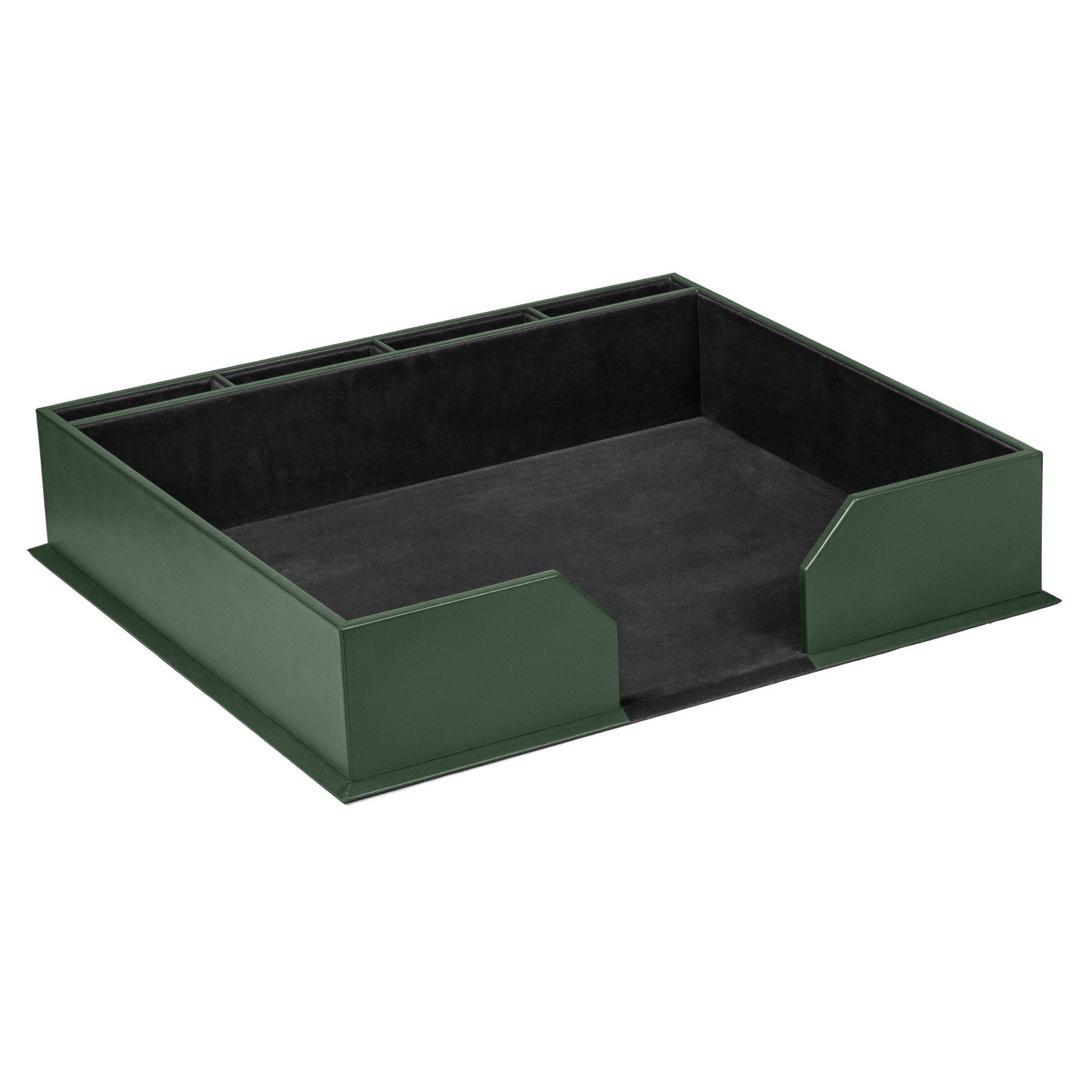 Dark Green Leatherette Conference Pad Holder, 17 x 14 Pads