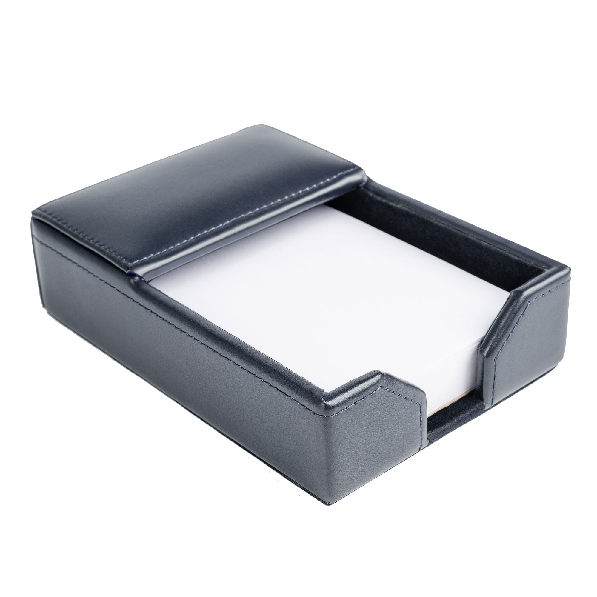 Navy Blue Bonded Leather 4" x 6" Memo Holder