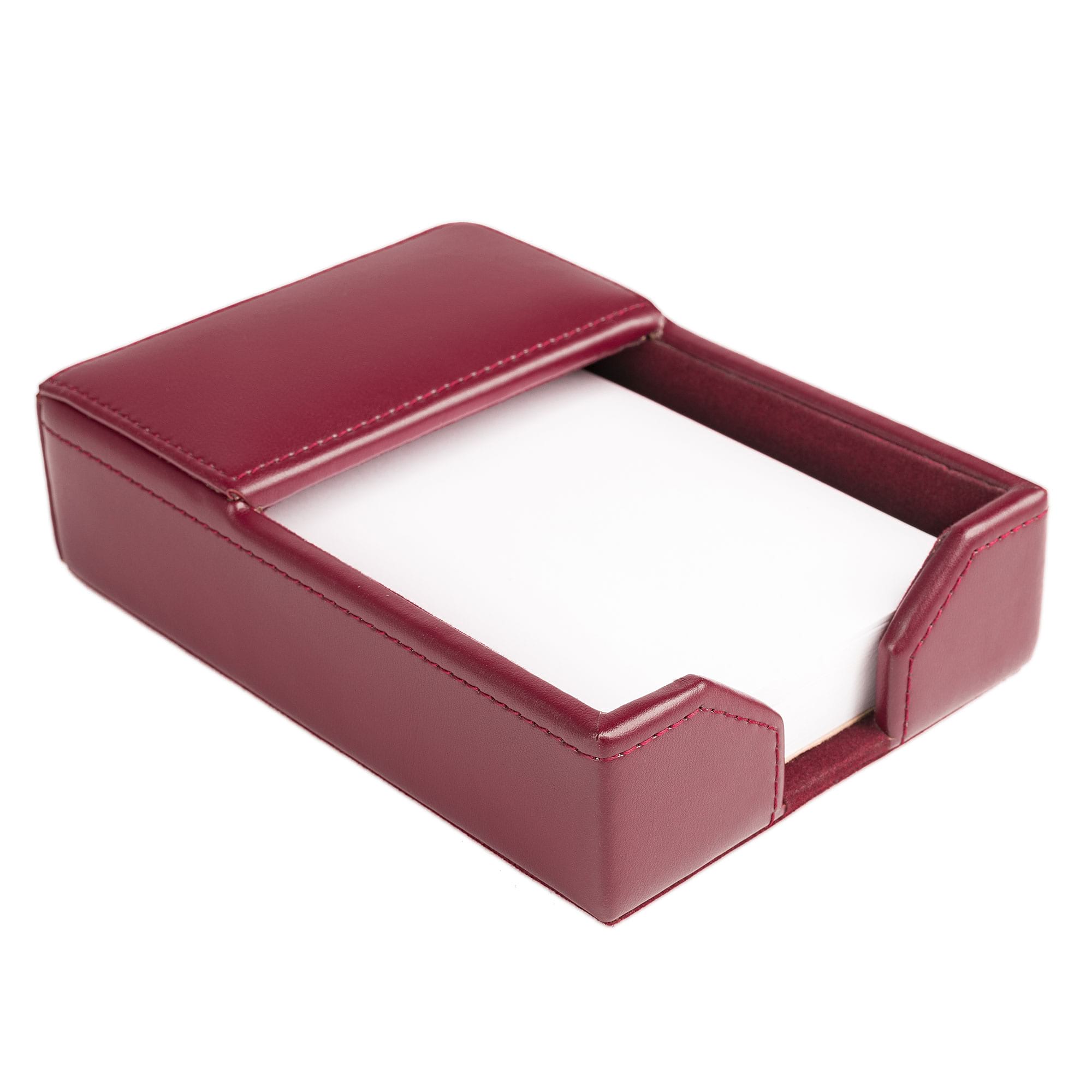 Burgundy Bonded Leather 4" x 6" Memo Holder