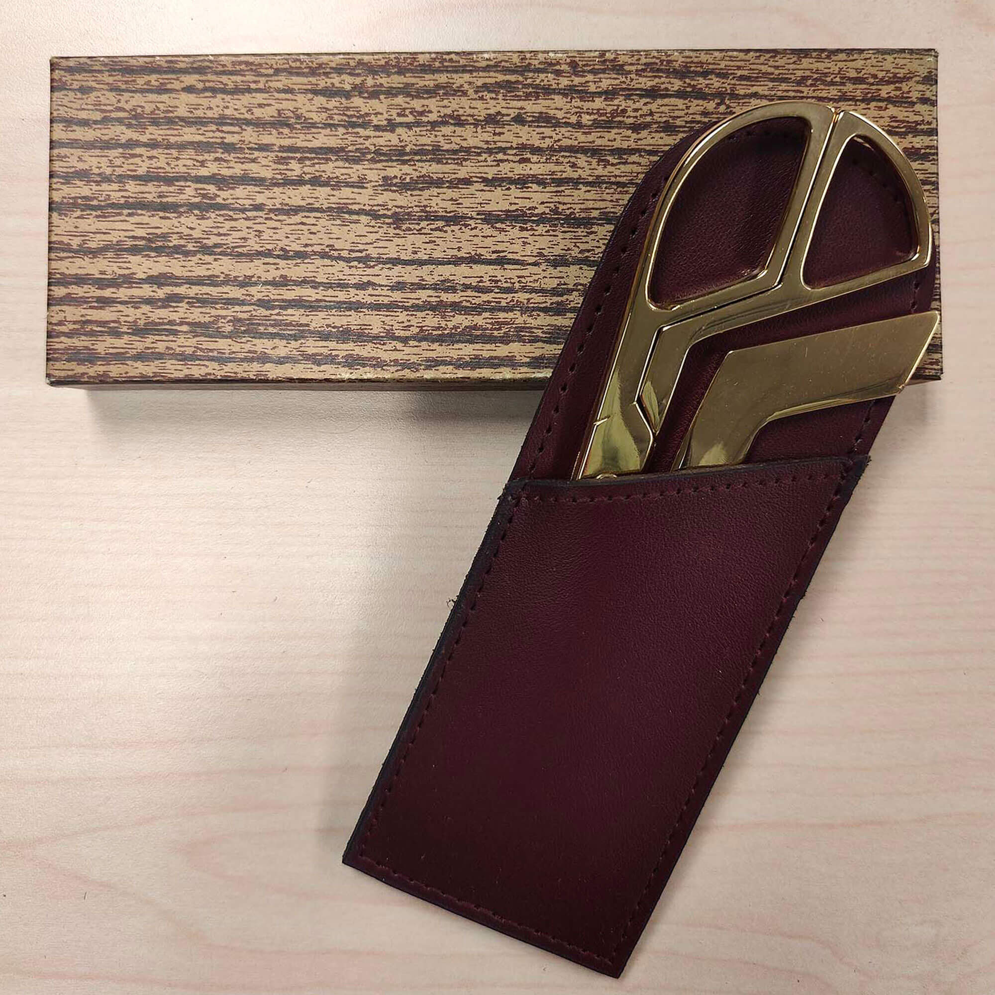 Burgundy Bonded Leather Mini Library Set
