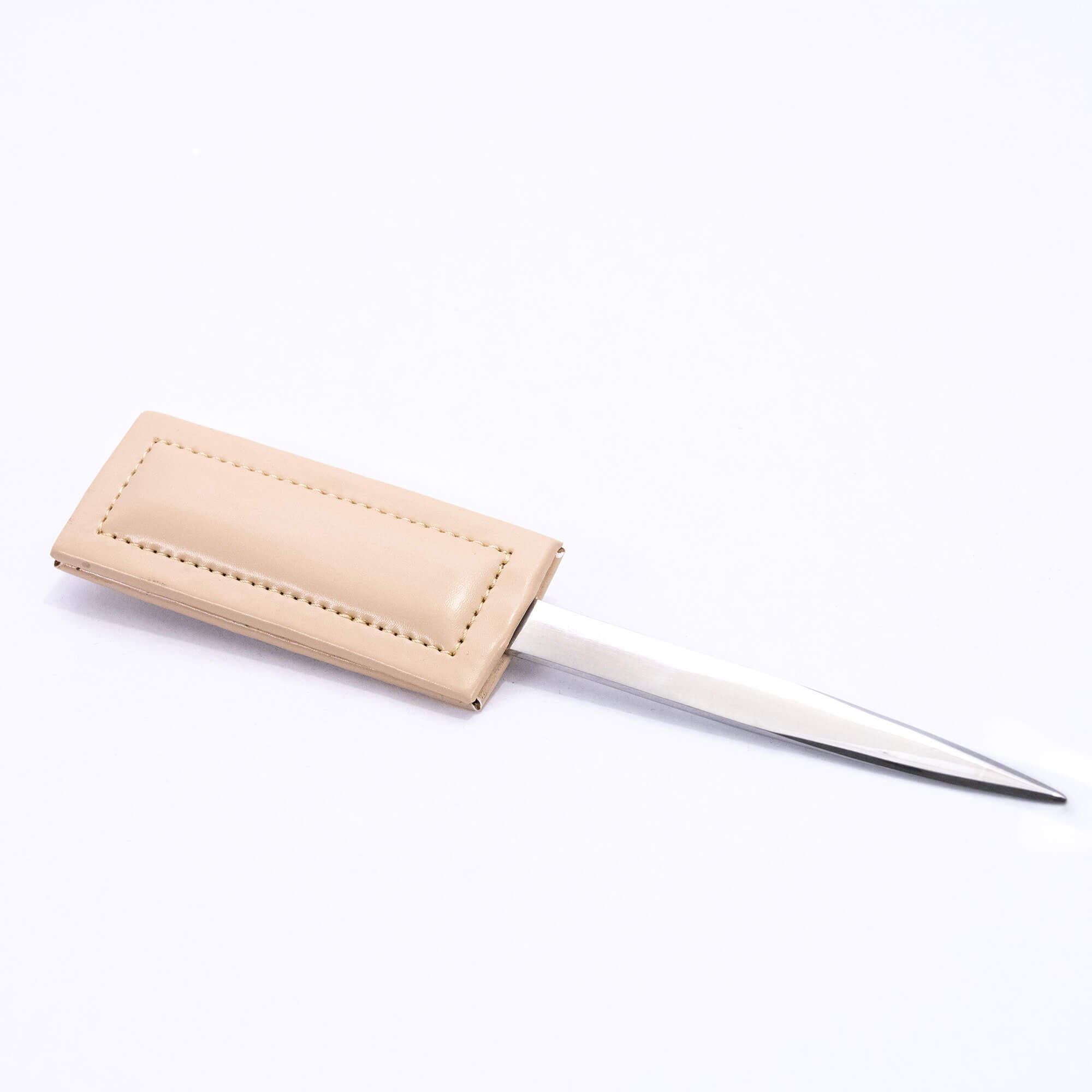 White Latte Bonded Leather Letter Opener