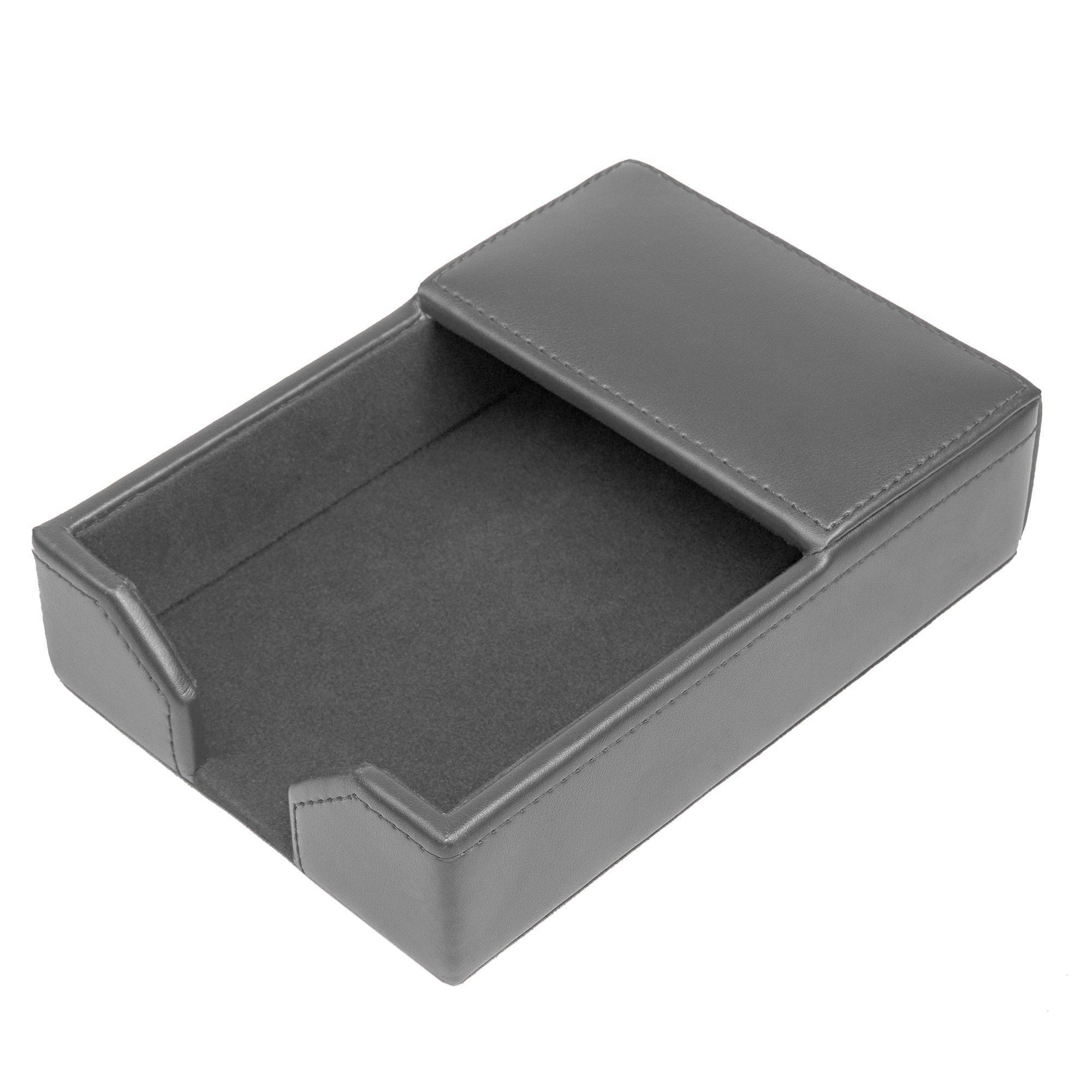 Gray Bonded Leather Memo Holder