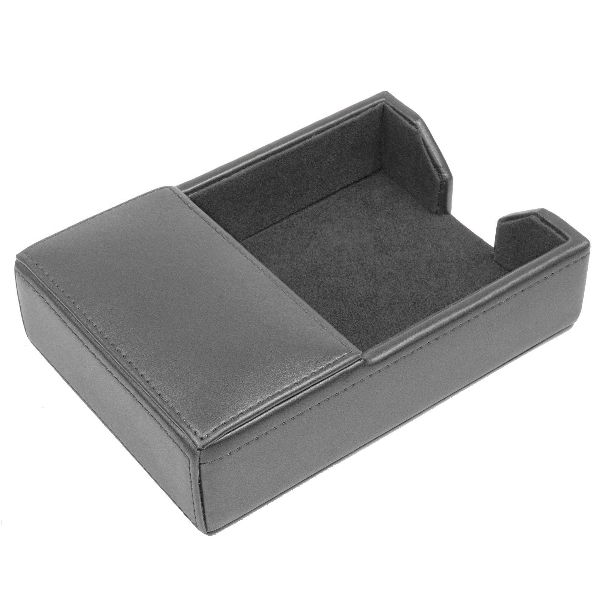 Gray Bonded Leather Memo Holder
