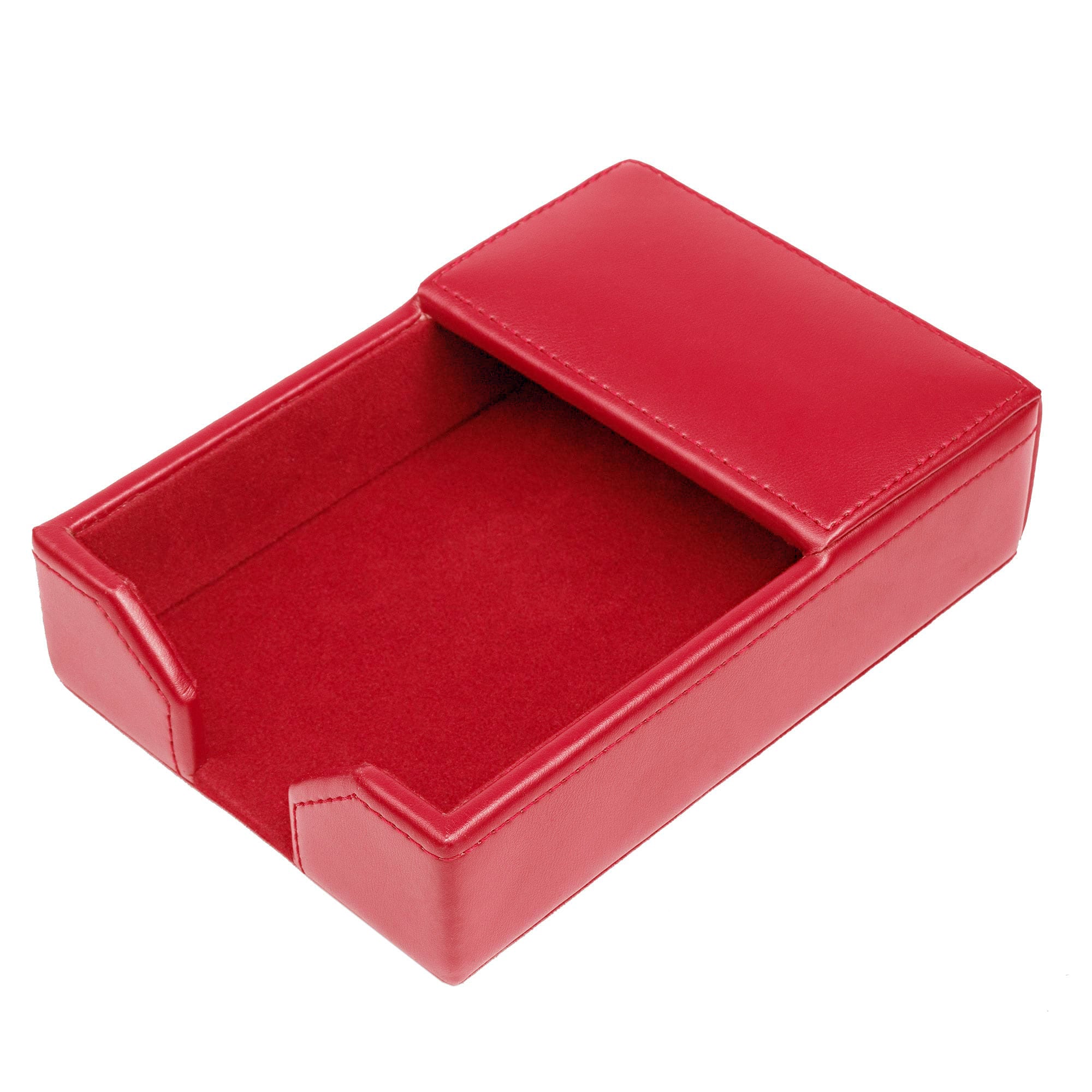 Red Bonded Leather Memo Holder