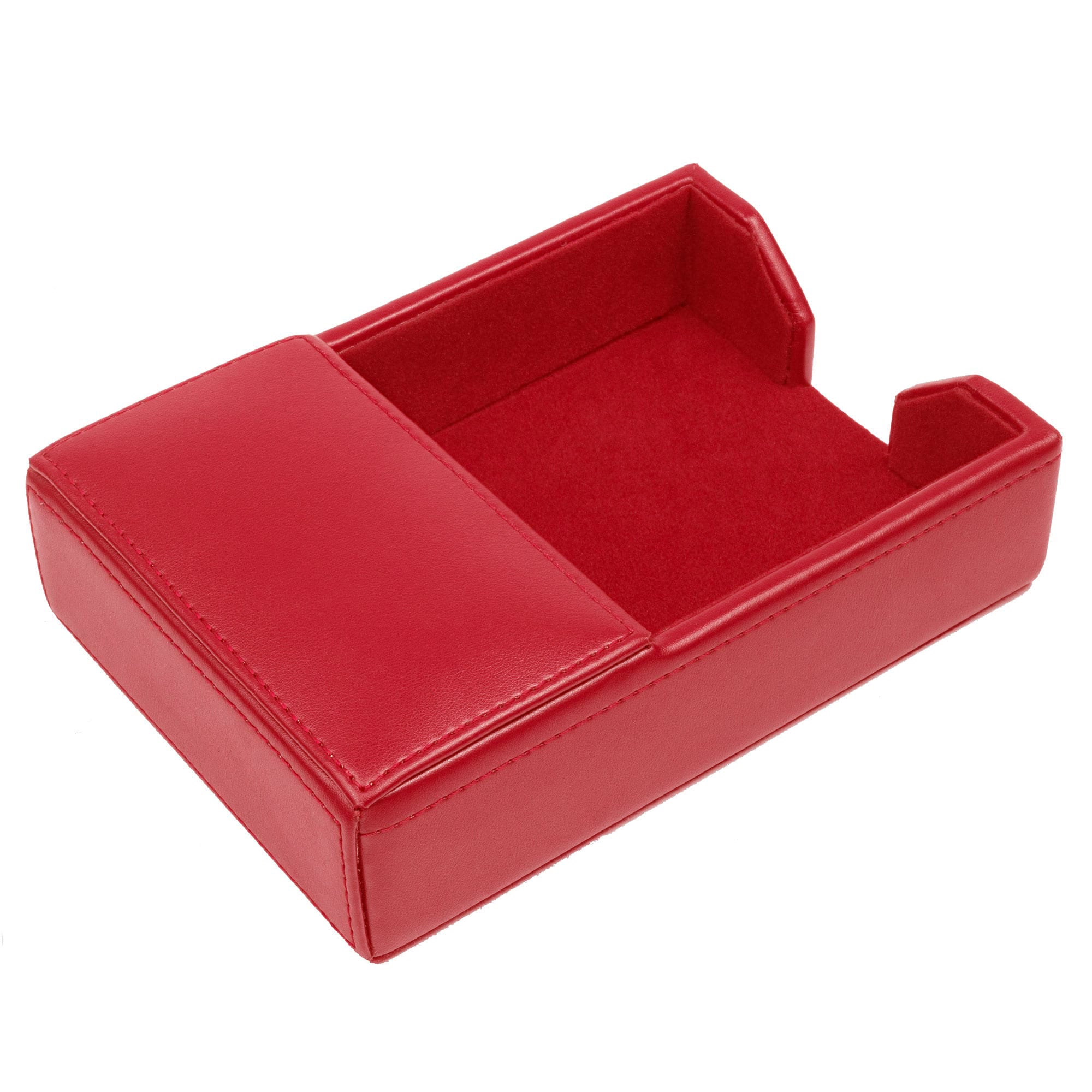 Red Bonded Leather Memo Holder