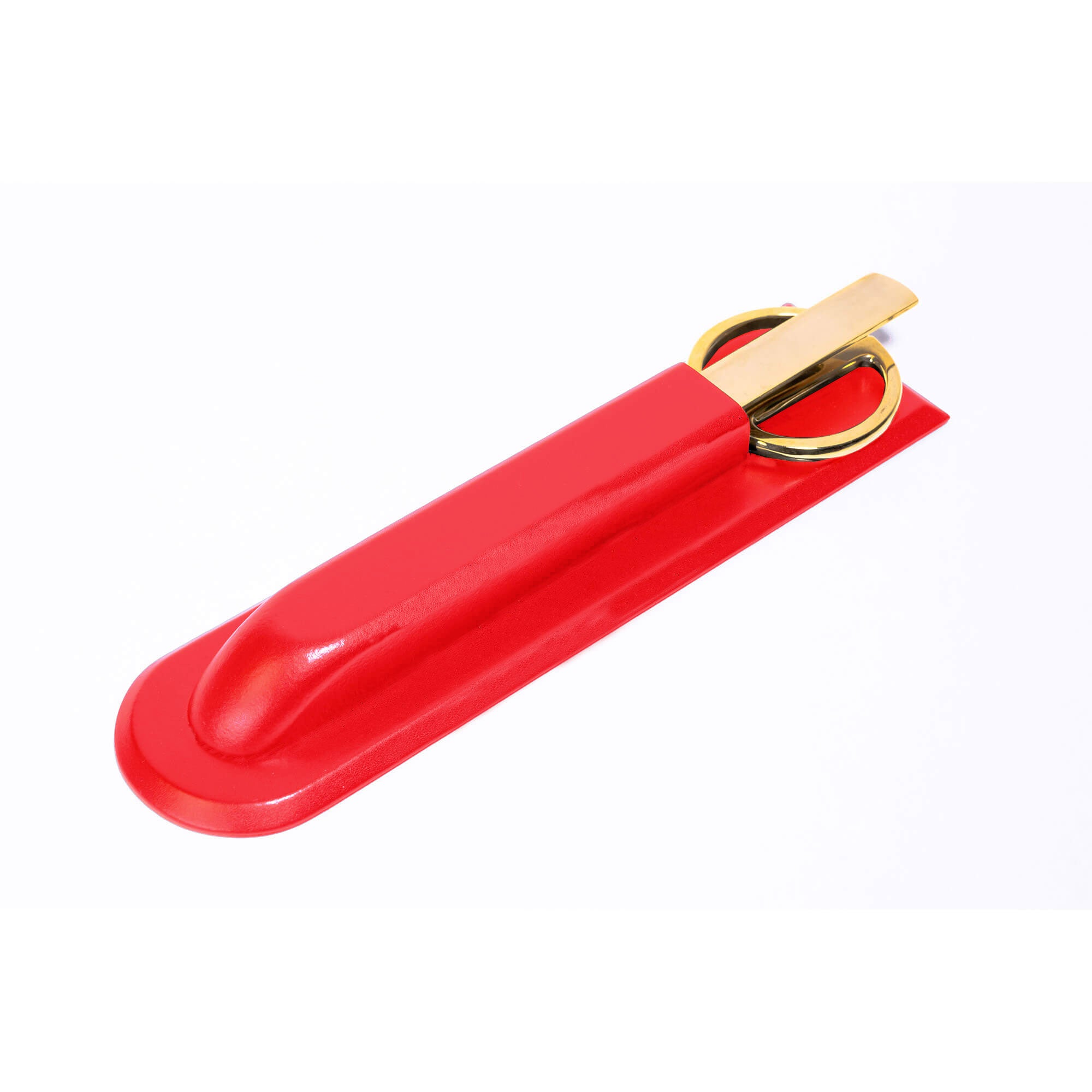 Red Leather Library Set With Gold Hardware