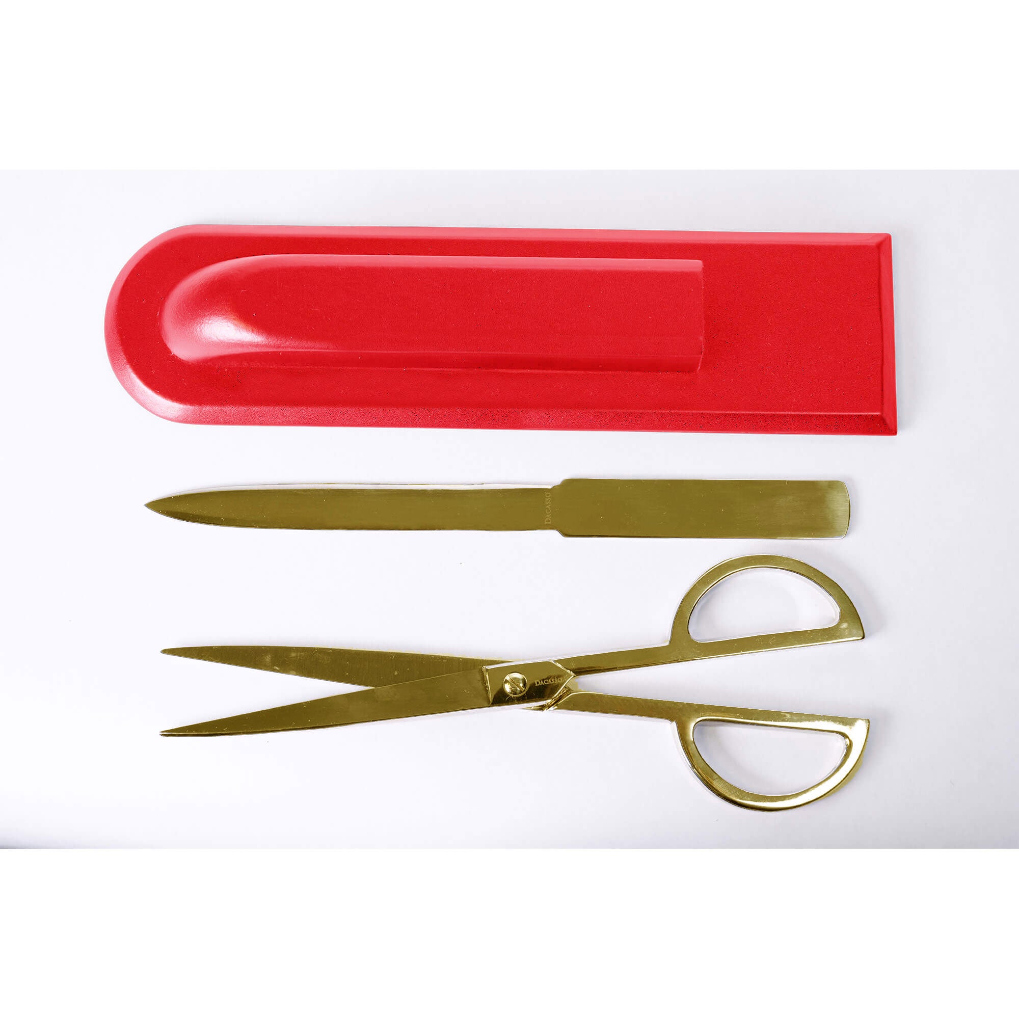 Red Leather Library Set With Gold Hardware