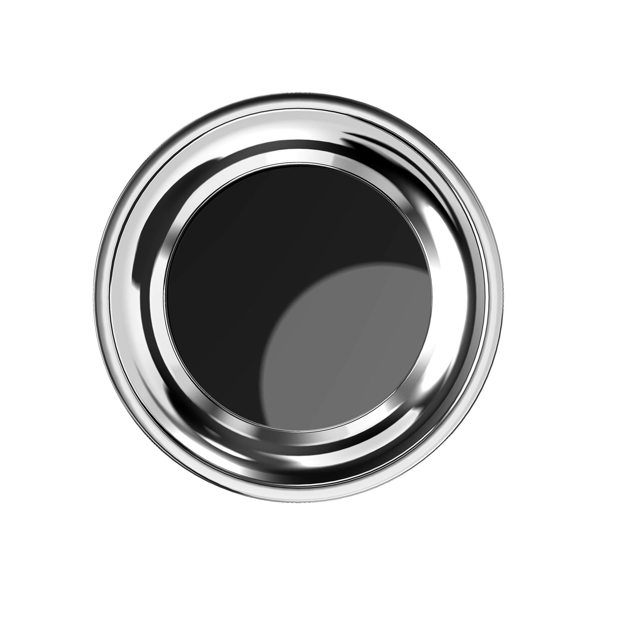 El Casco Chrome And Black Magnetic Paper Clip Pot