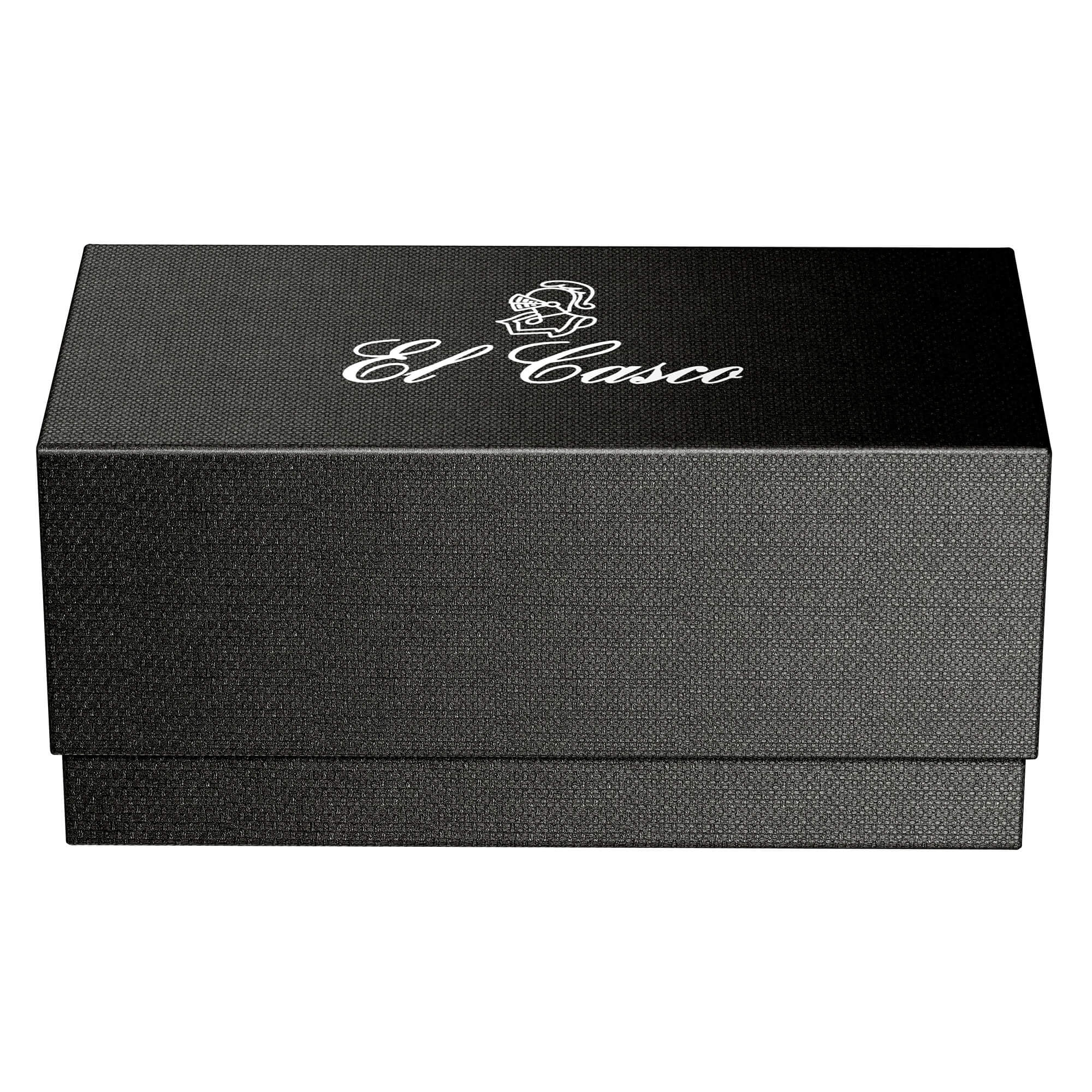El Casco Chrome And Black Magnetic Paper Clip Pot