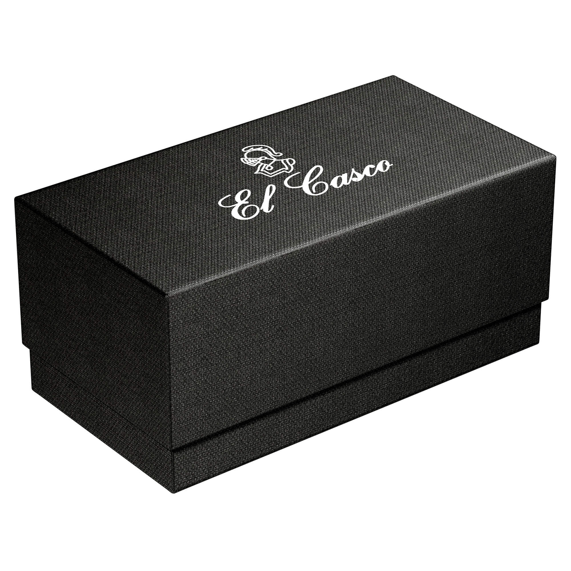 El Casco Chrome And Black Magnetic Paper Clip Pot
