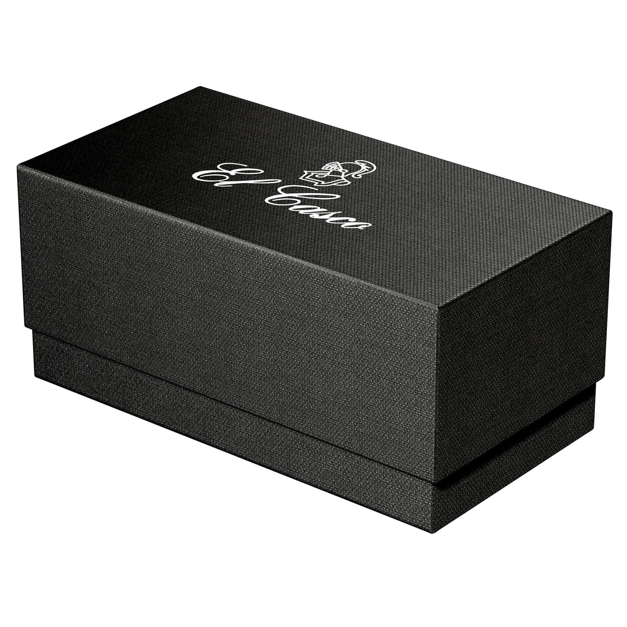 El Casco Chrome And Black Magnetic Paper Clip Pot