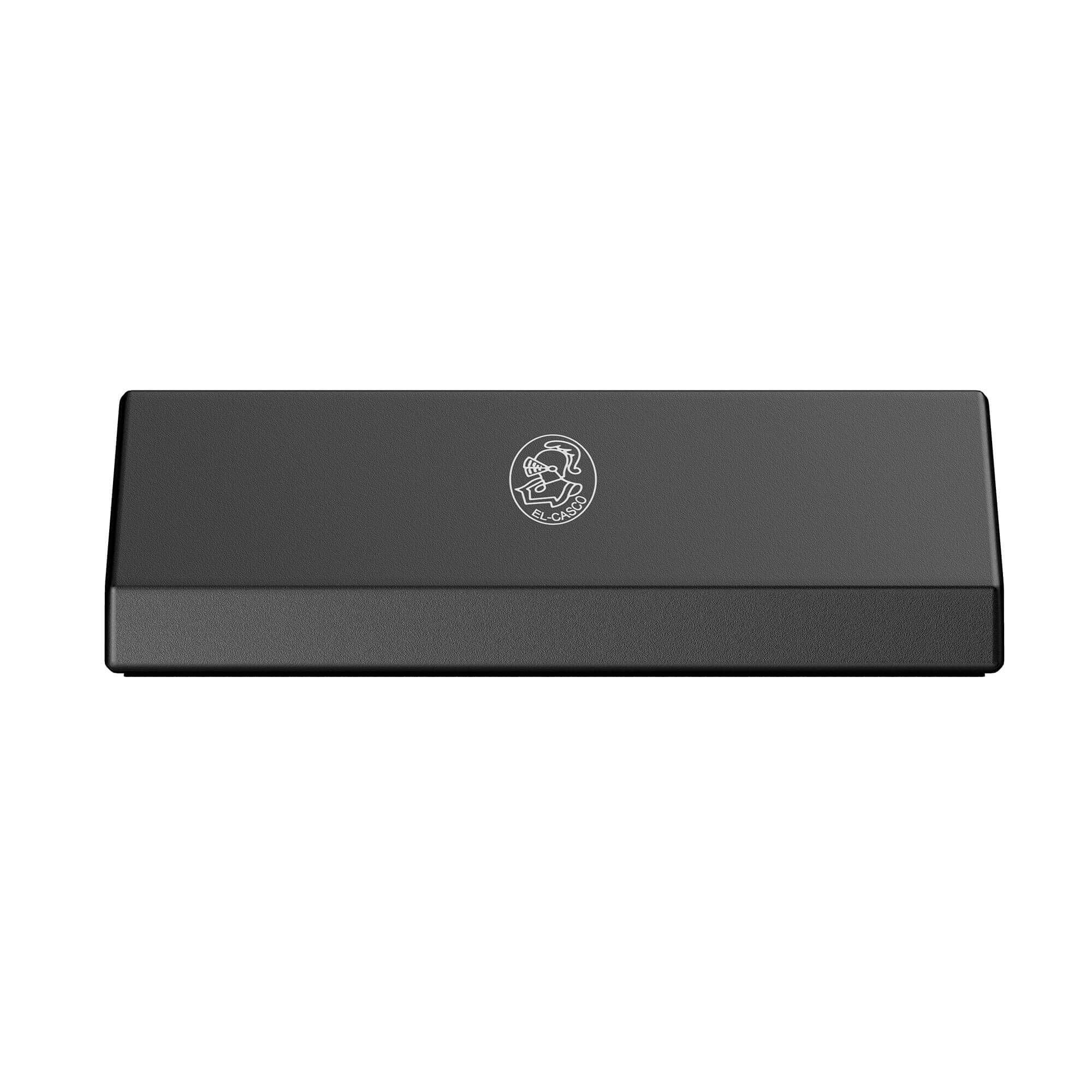 El Casco Black Business Card Holder With Chrome Logo