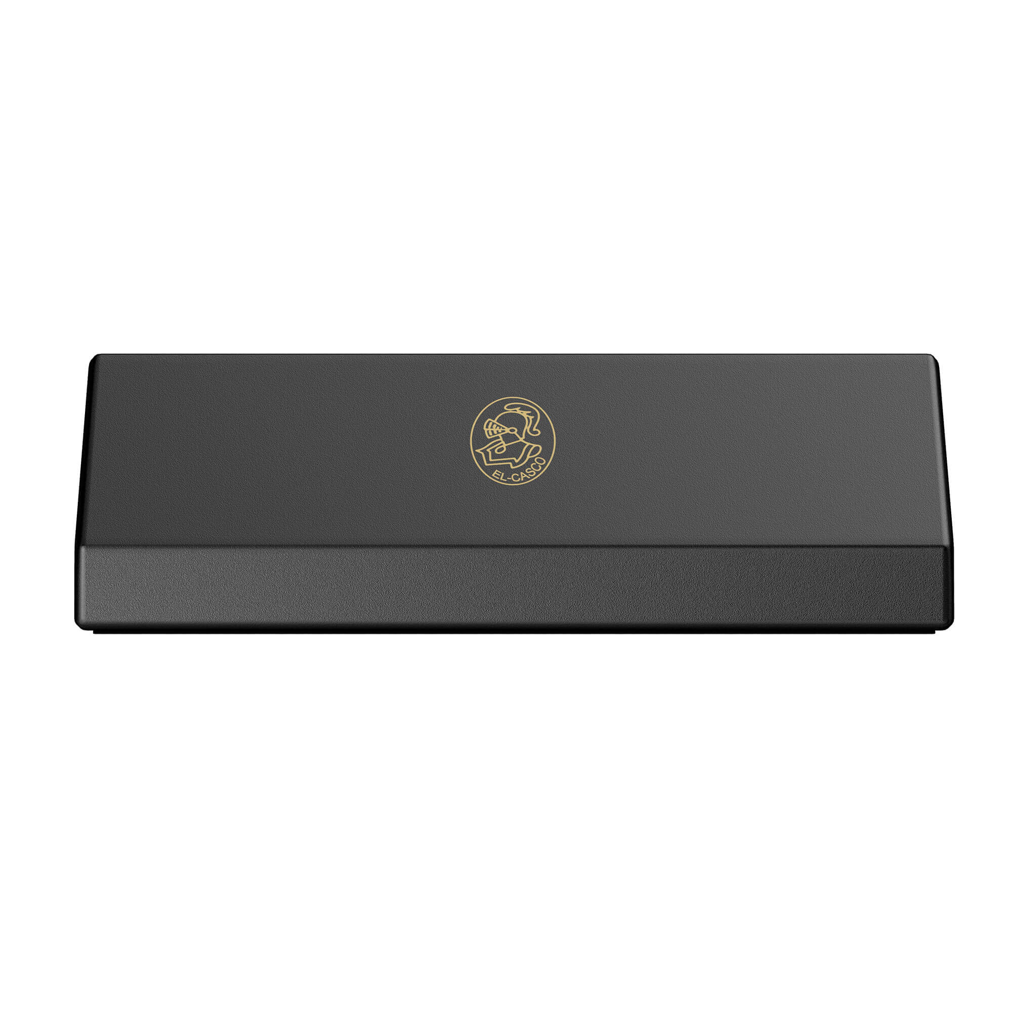 El Casco Black With 23 Kt Gold Logo Business Card Holder
